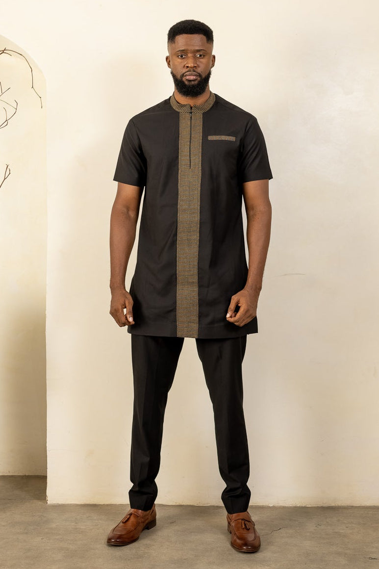 Atiba Aso Oke Suit — handwoven African suit by Naborhi