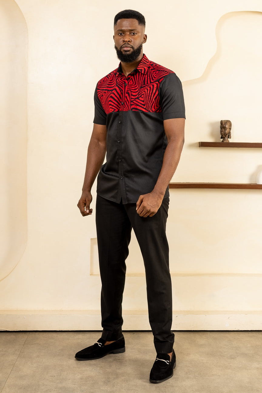 ASA Short Sleeve Ankara Shirt