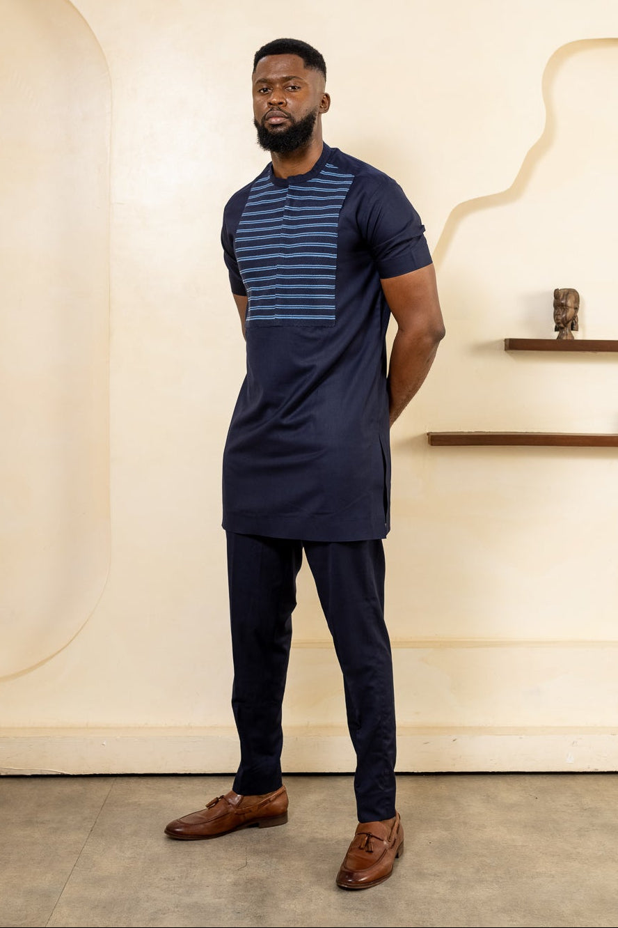 Esigie - Mens Aso Oke Suit — handwoven African suit by Naborhi