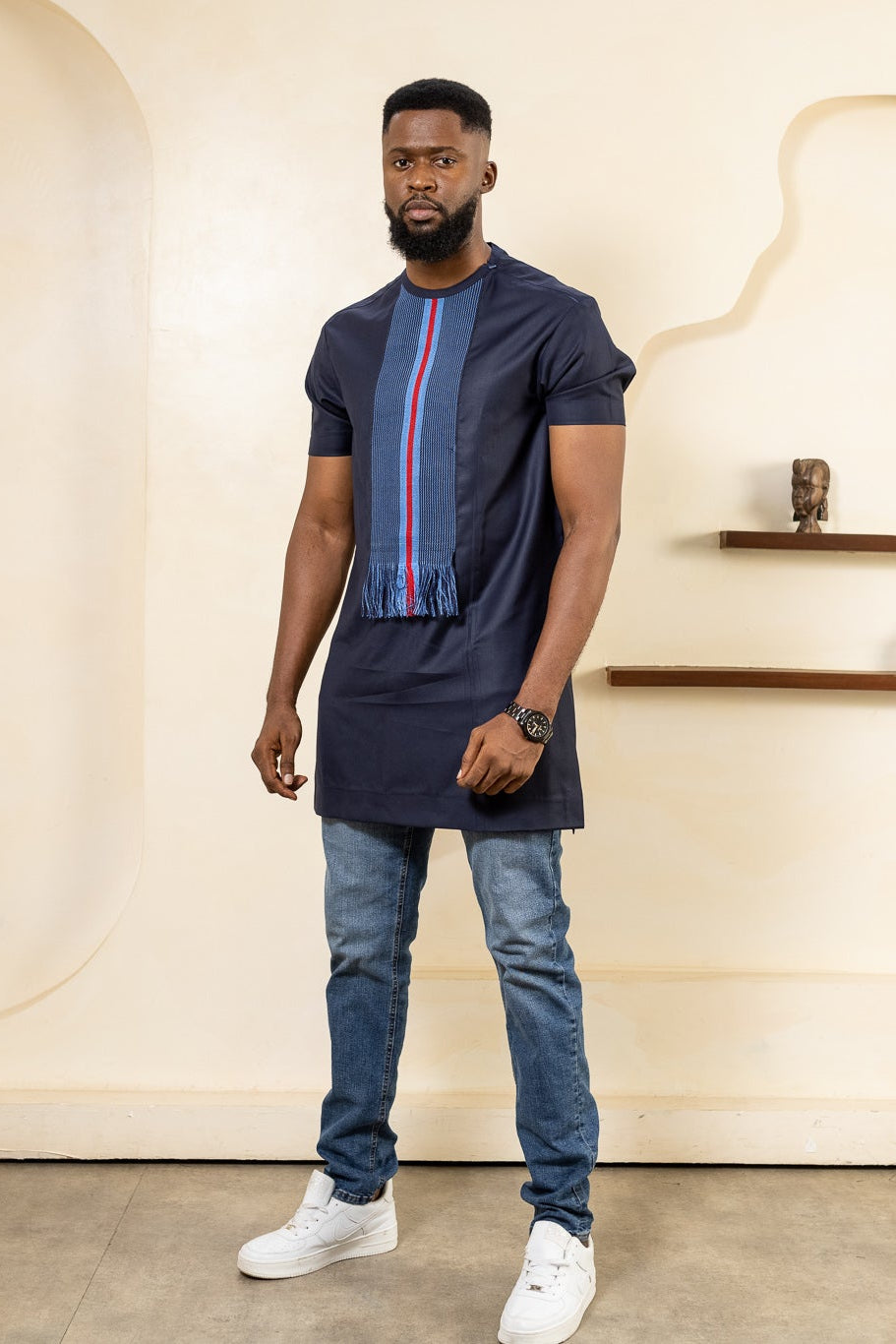 Ovon Mens Shirt — handwoven African shirt by Naborhi