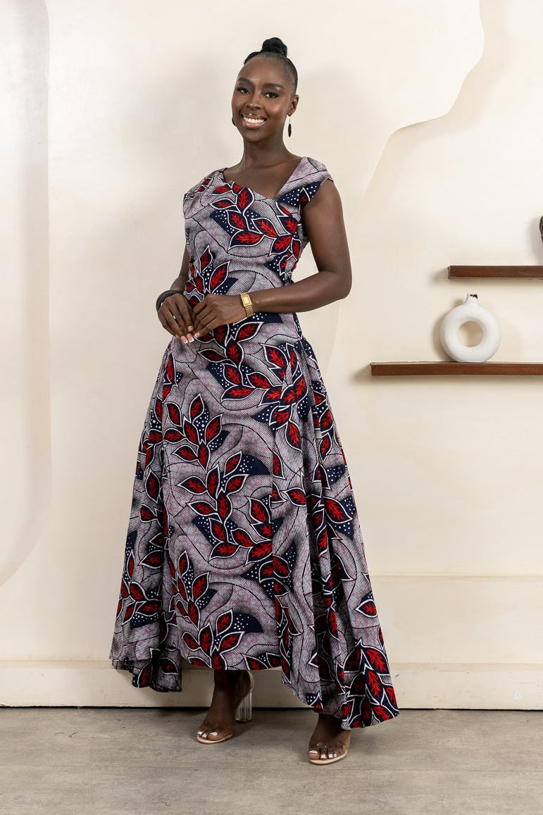 SENI Ankara Midi Dress - Women