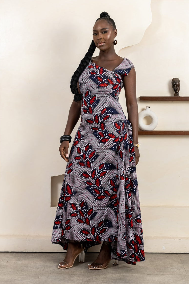 SENI Ankara Midi Dress - Women