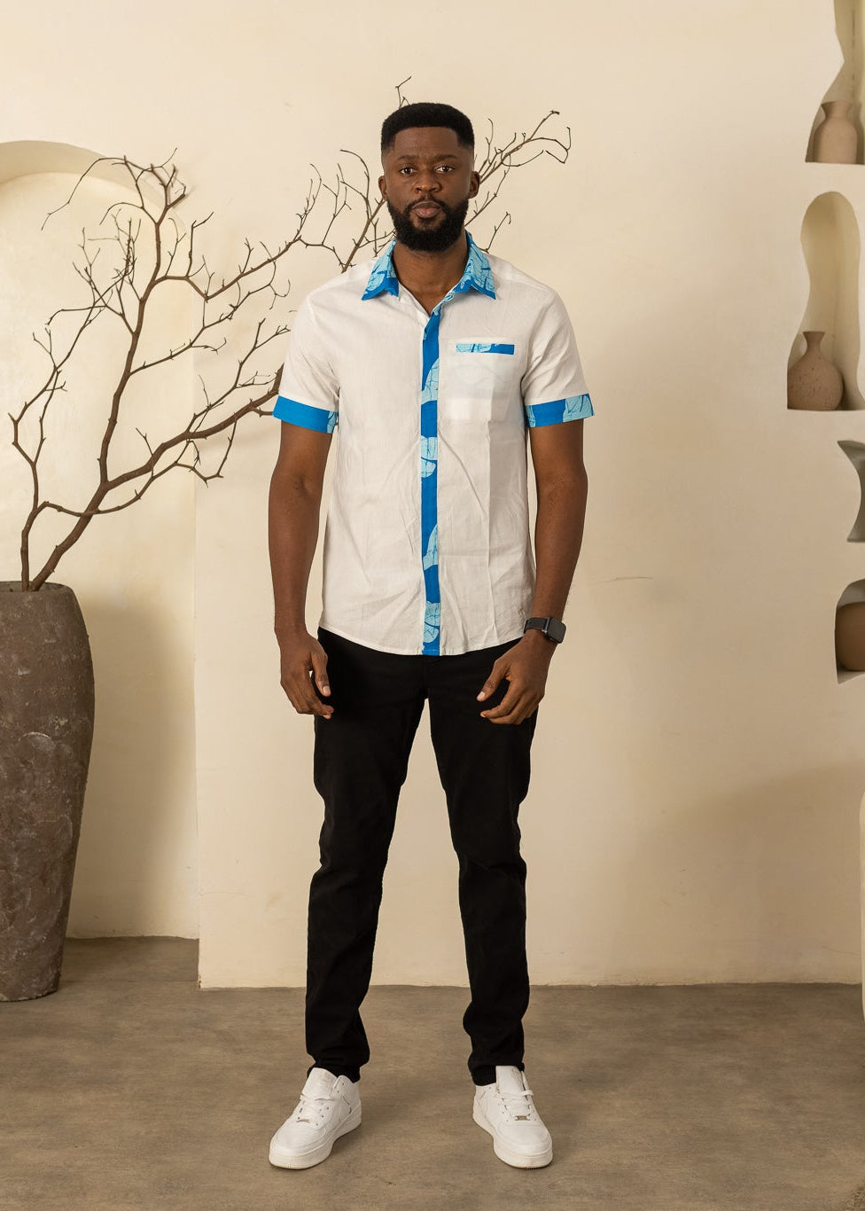 RUWA – Ankara African Print Short Sleeve Shirt