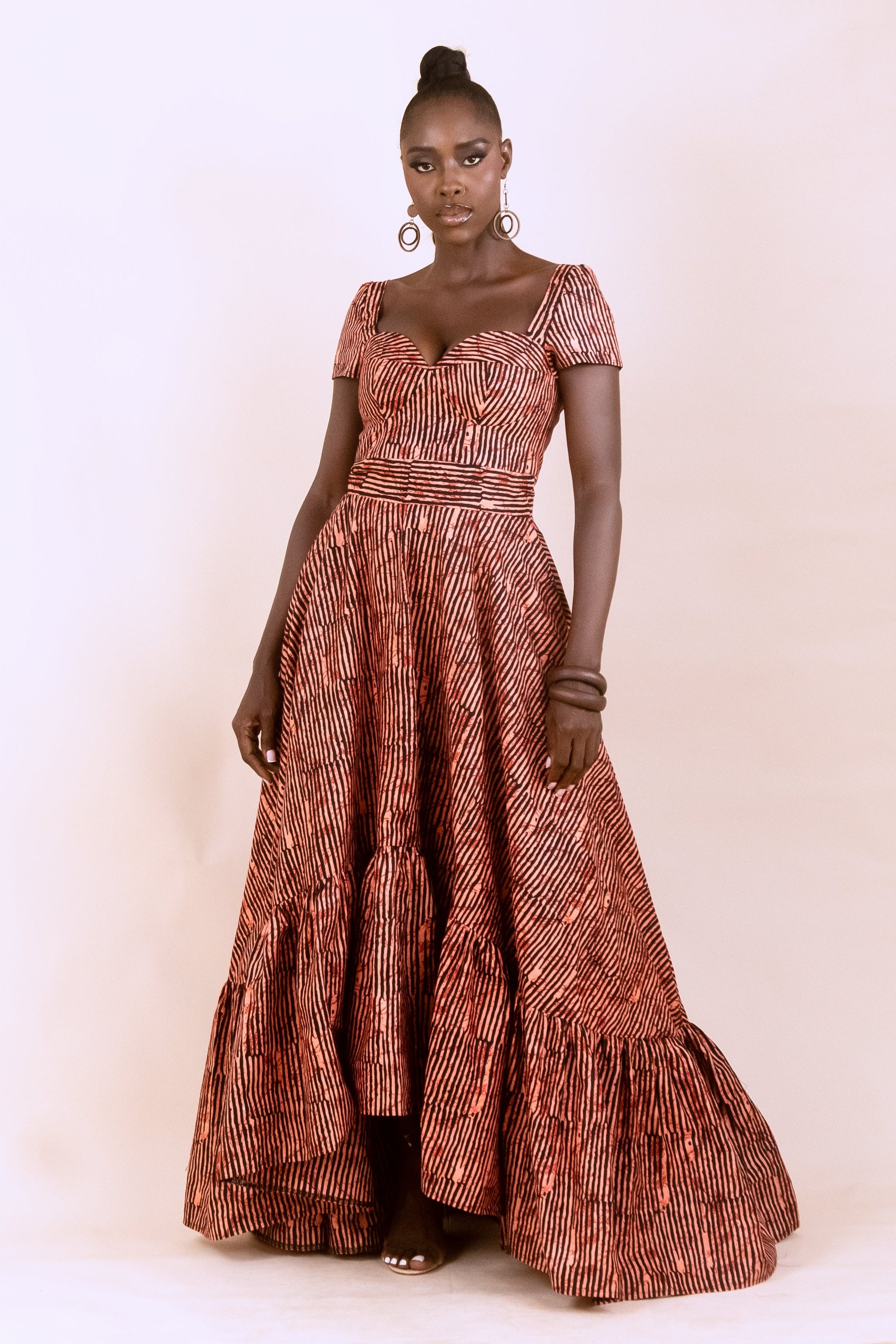 AMANI – Ankara African Print Corset High Low Dress