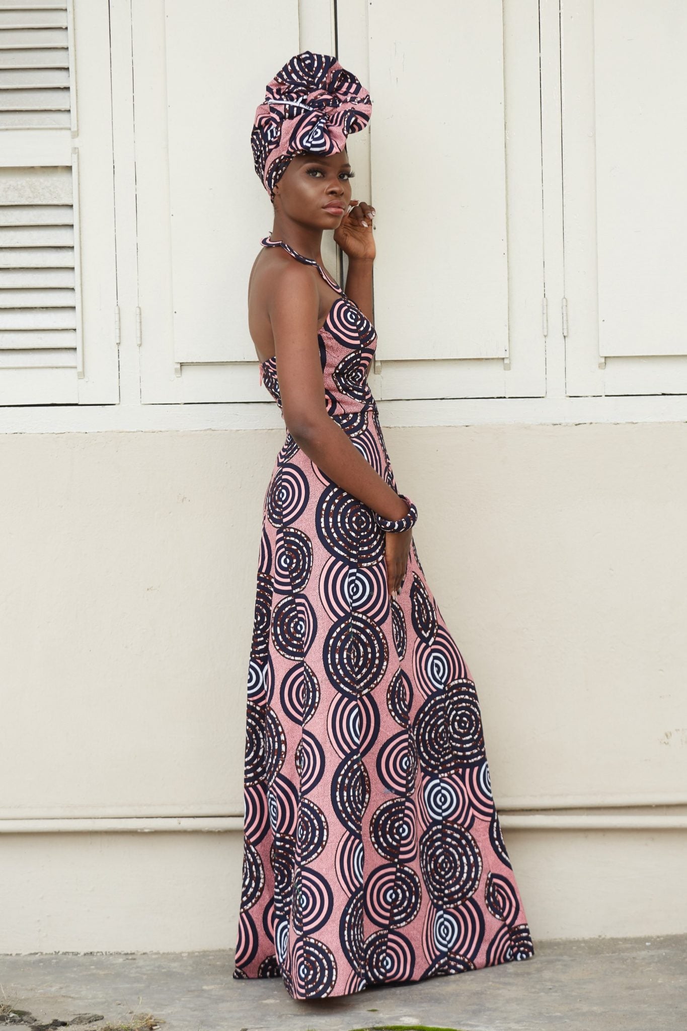 ANAYA African Print Ankara Strapless Maxi Dress