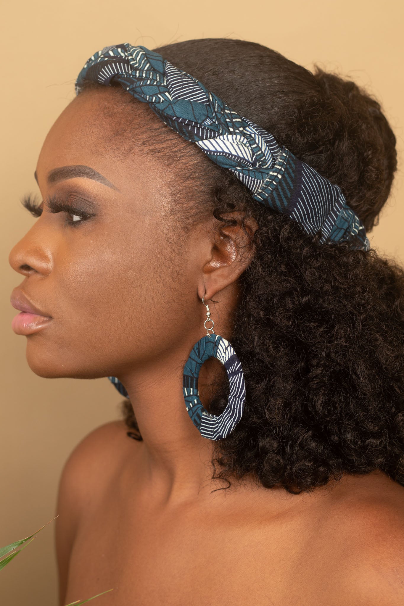 HANIFA African Print Hoop Earrings