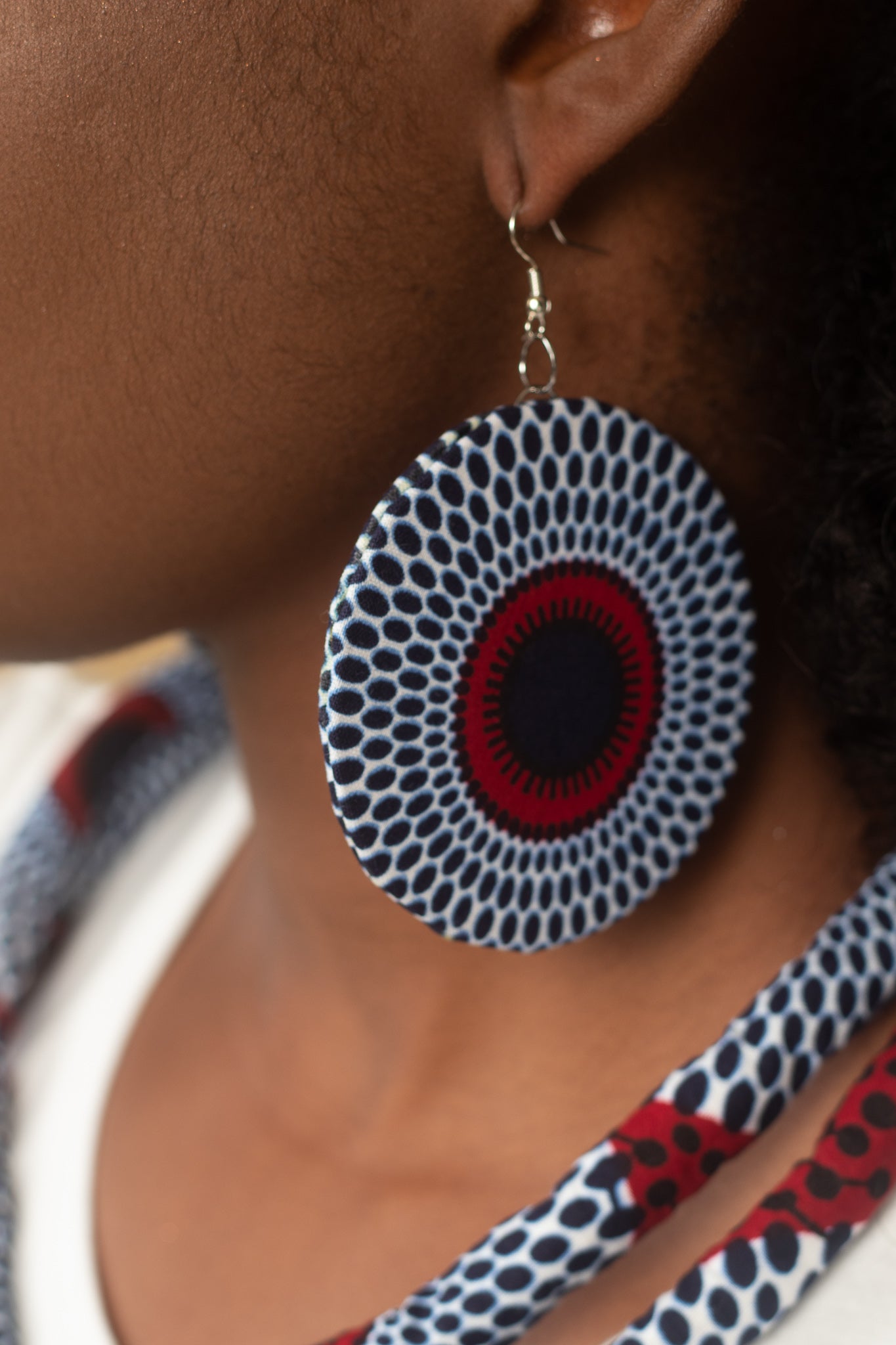 AKINYI African Print Ankara CIrcle Earrings