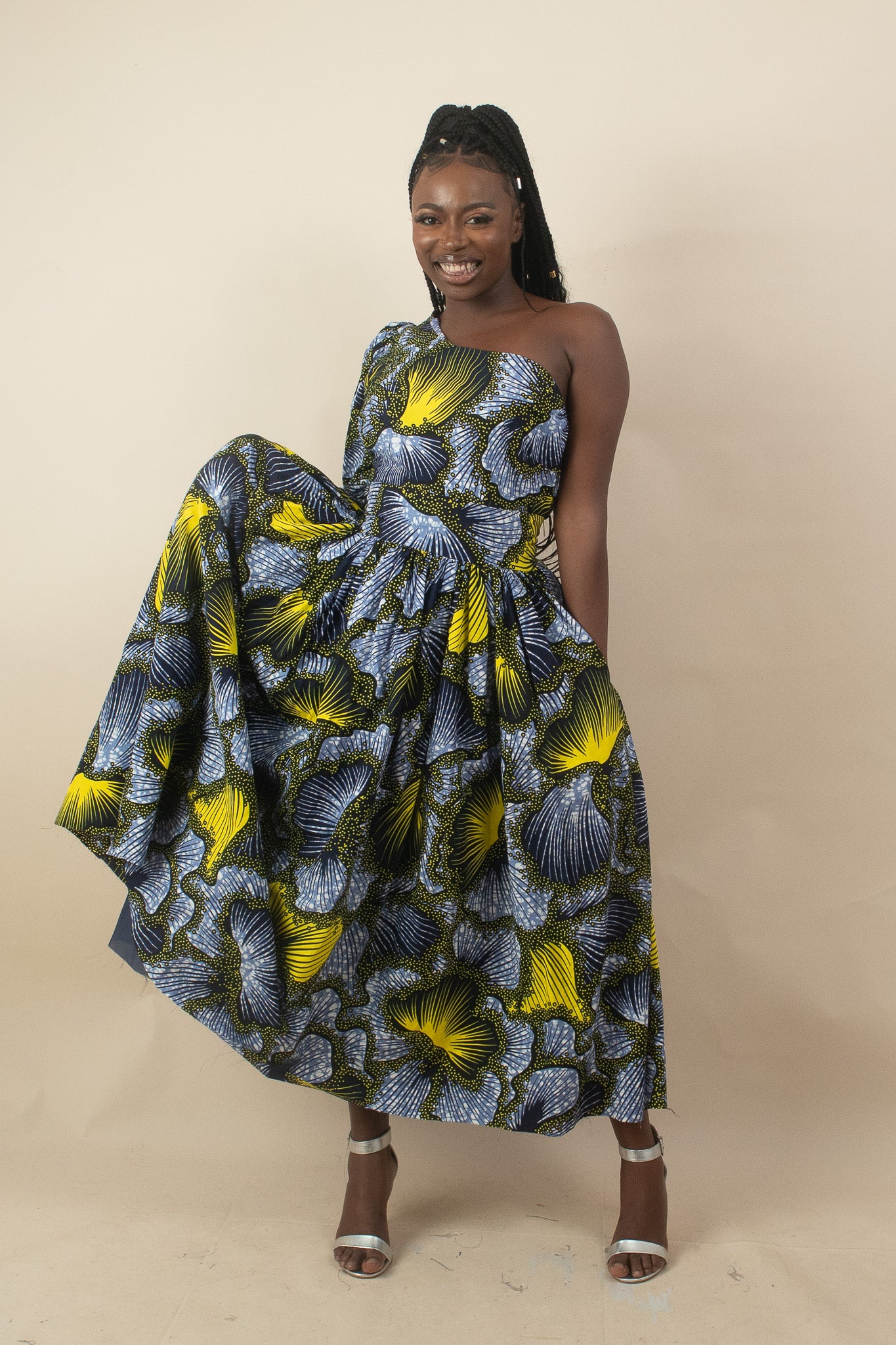 ALALI African Print Floral Ankara Skirt