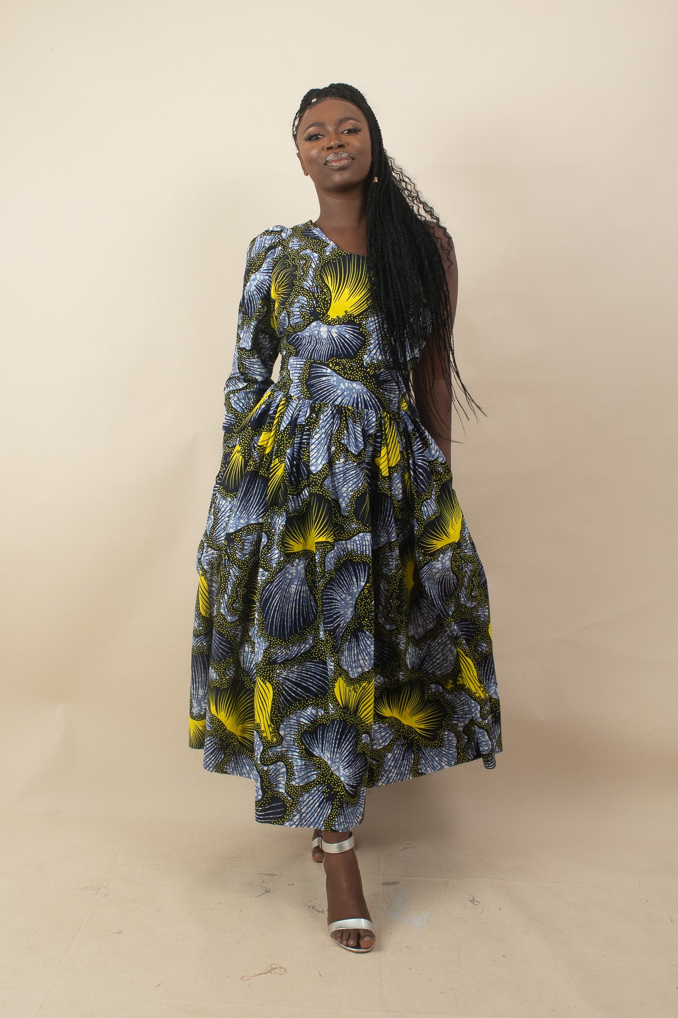 ALALI One Shoulder African Print Ankara Floral Top