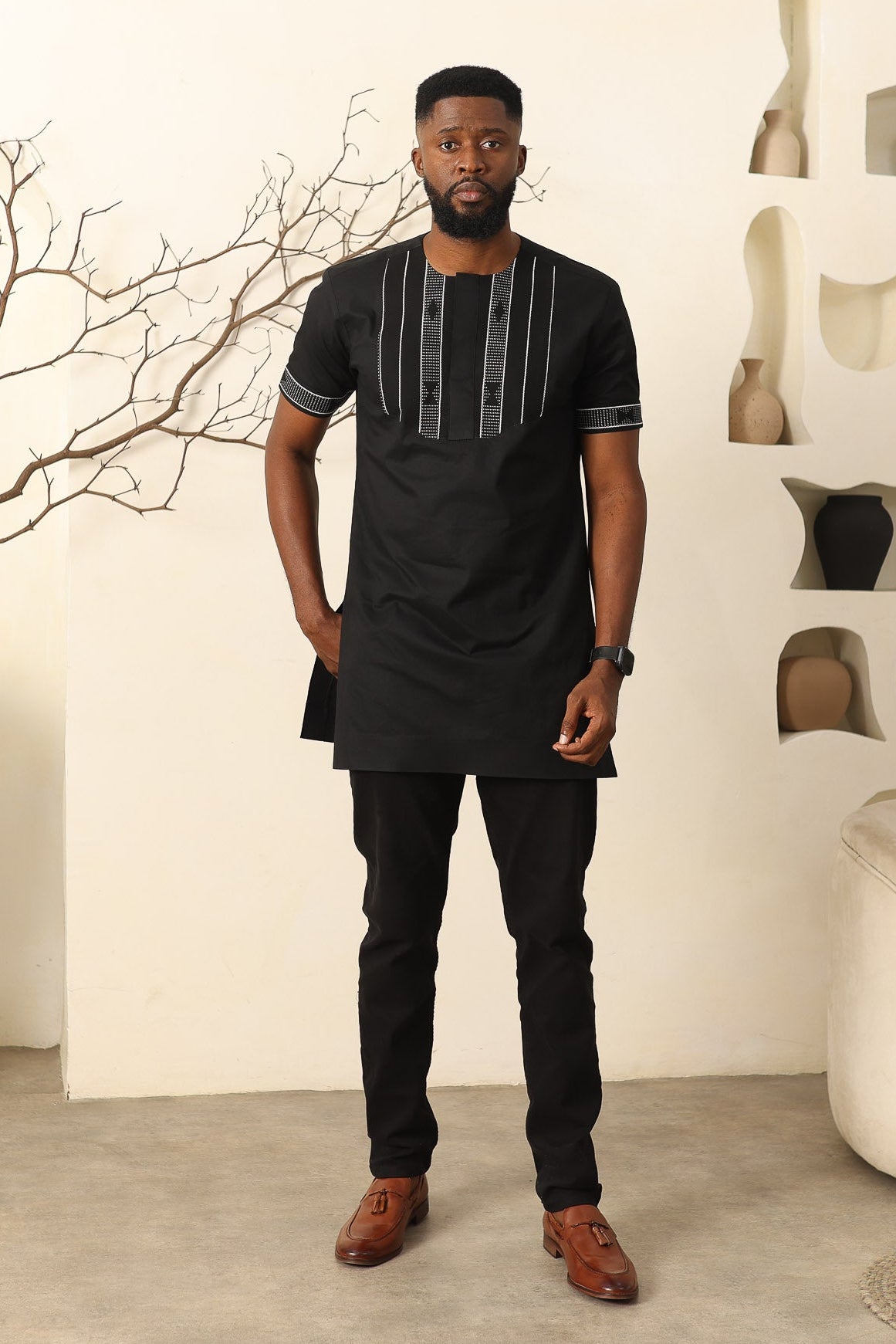 ALO – Ankara African Print Short Sleeve Shirt