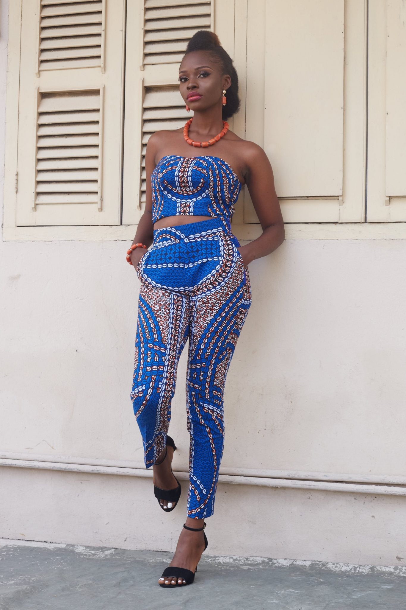 AMADI African Print Ankara Bandeau Crop Top