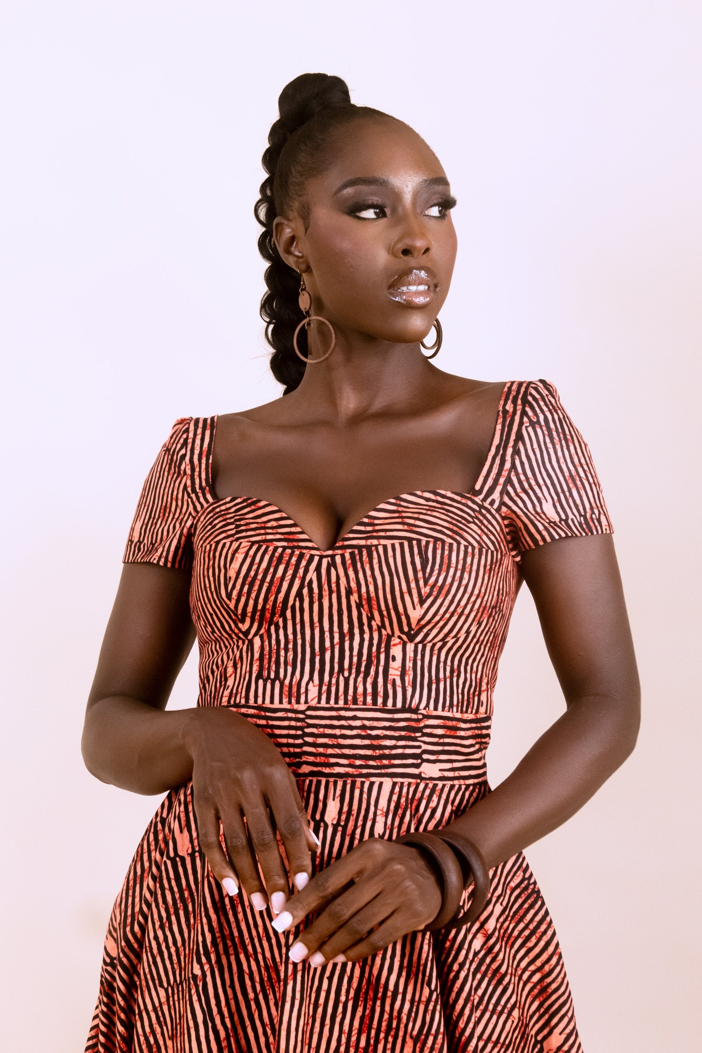 AMANI – Ankara African Print Corset High Low Dress