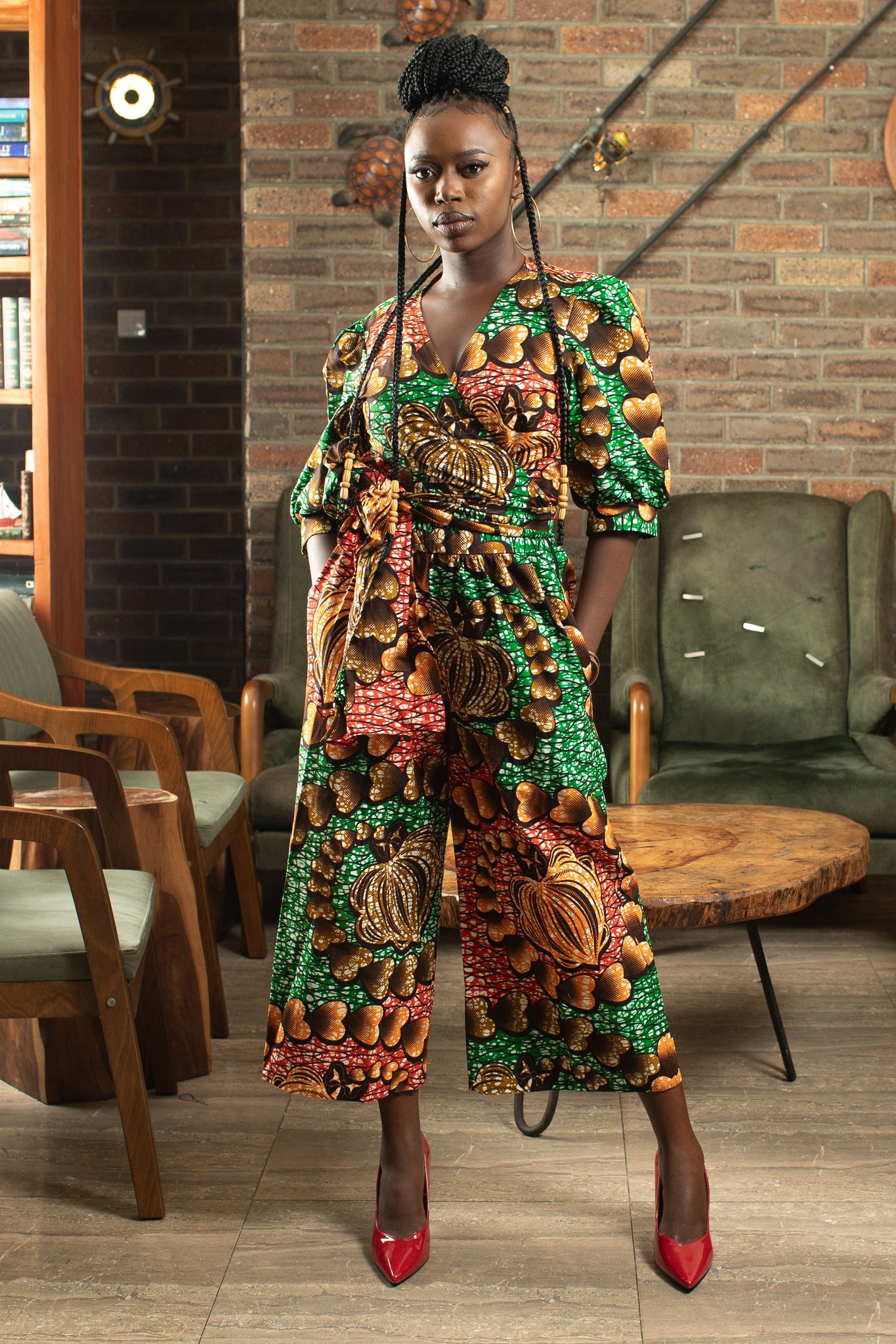 Anele African Print Culottes/Palazzo Trousers