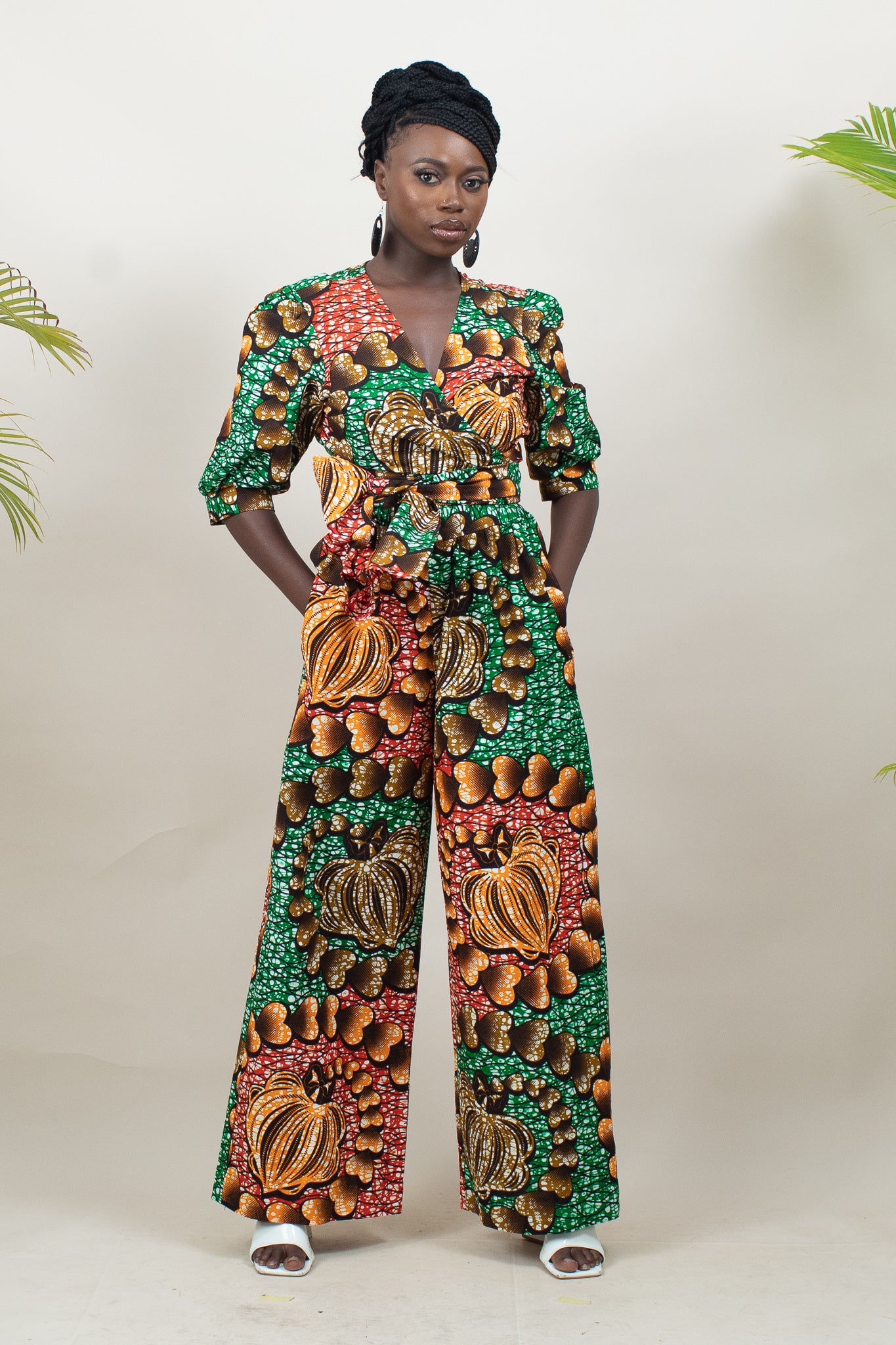 Anele African Print Culottes/Palazzo Trousers