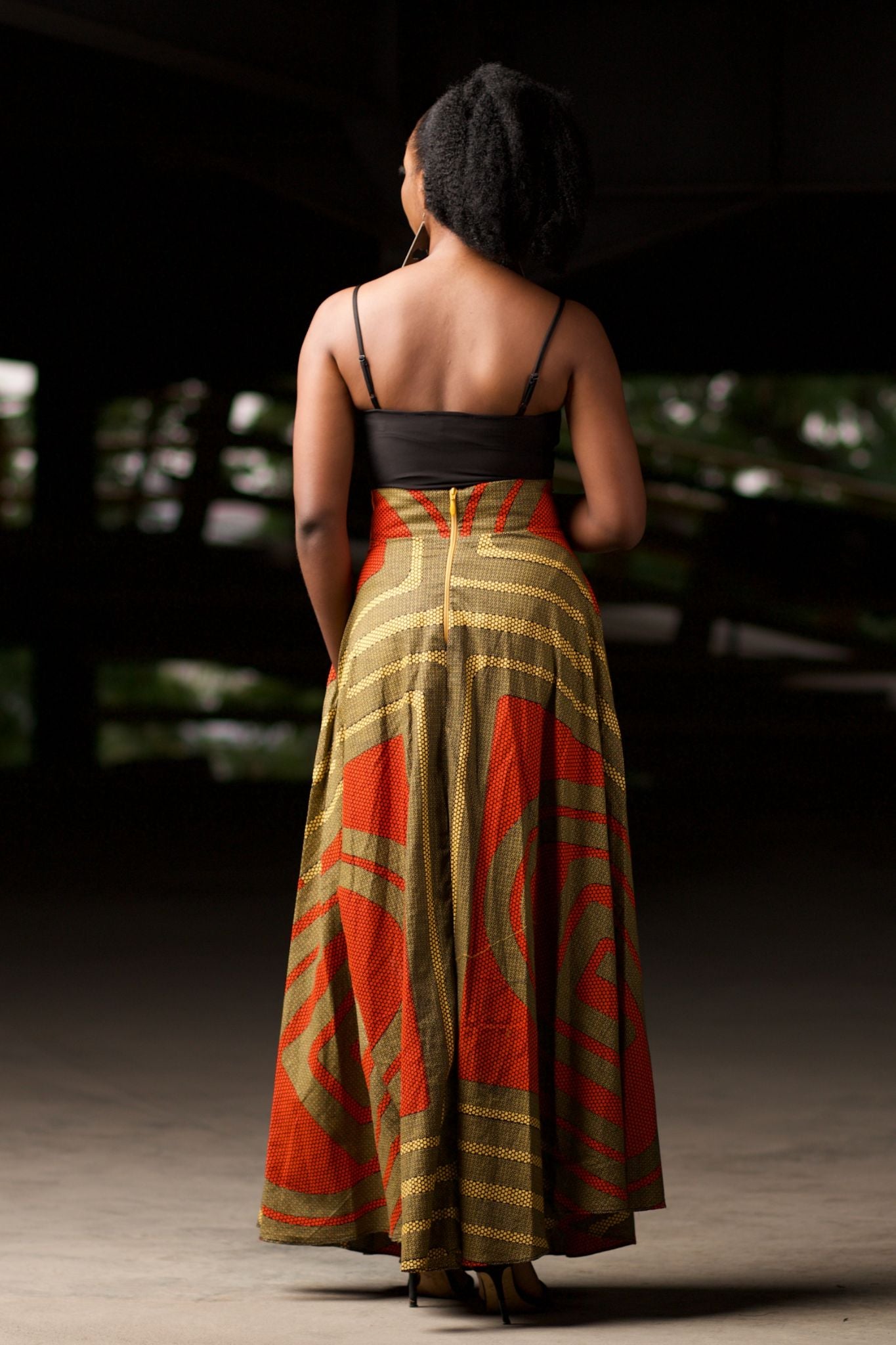 ALERO African Print Maxi Skirt