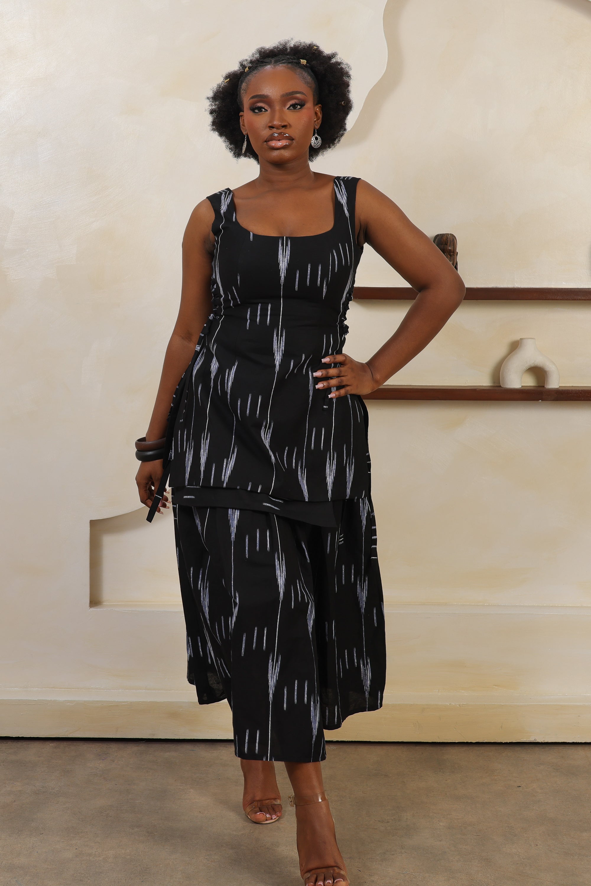 ARA Ikat Sculpted Side-Tie Top - Women