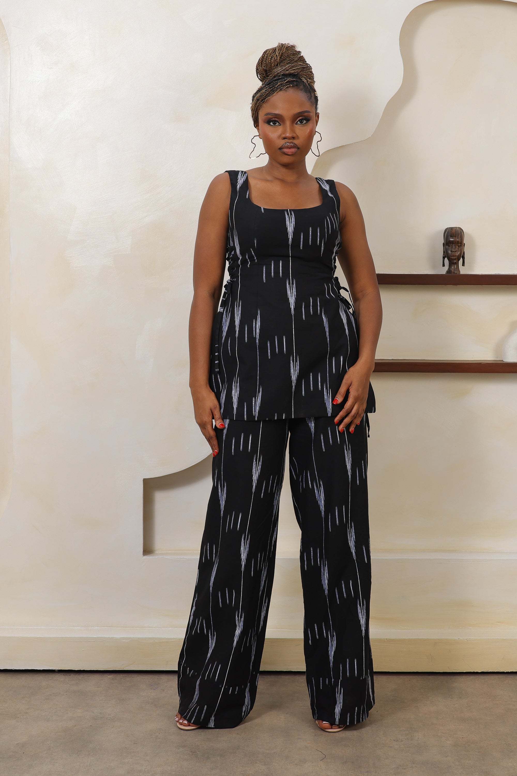 ARA Ikat Sculpted Side-Tie Top - Women