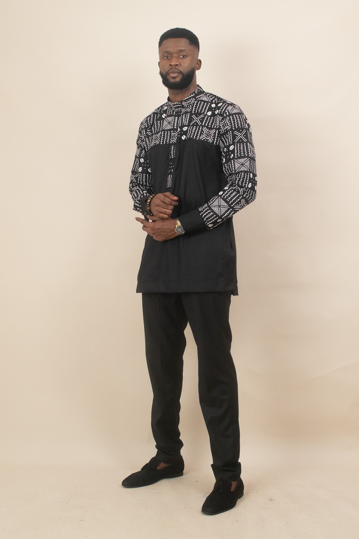 ARIYO African Print Suit Black