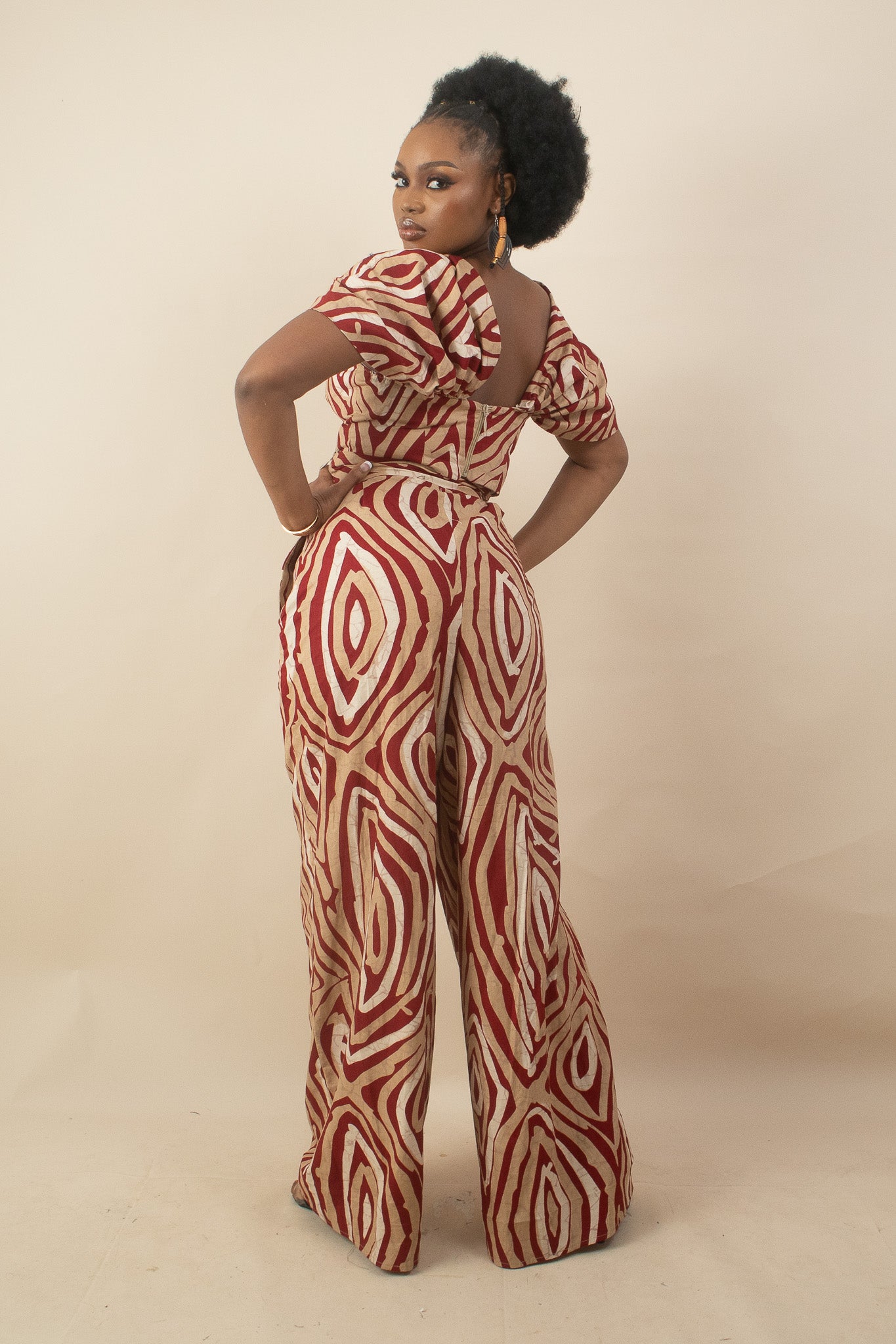 AZERE African Print Ankara Palazzo Trousers