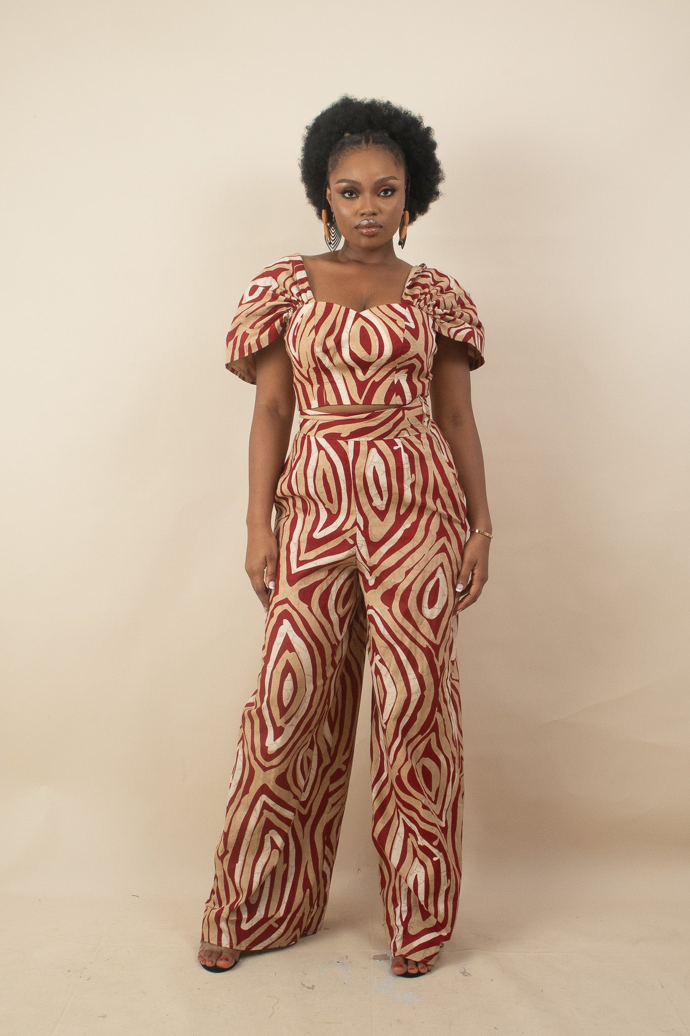 AZERE African Print Ankara Palazzo Trousers