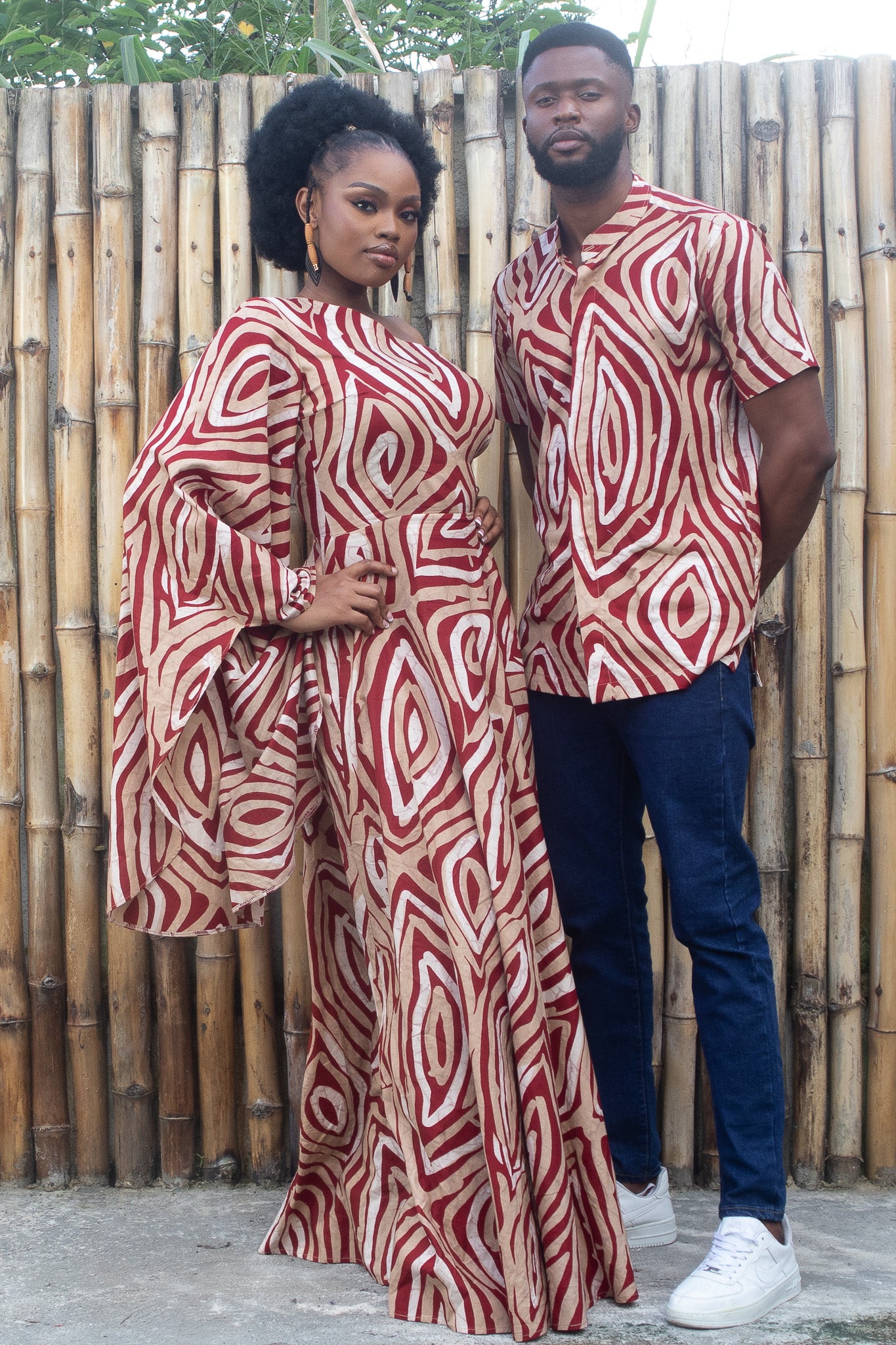 AZERE One Shoulder African Print Evening Maxi Dress