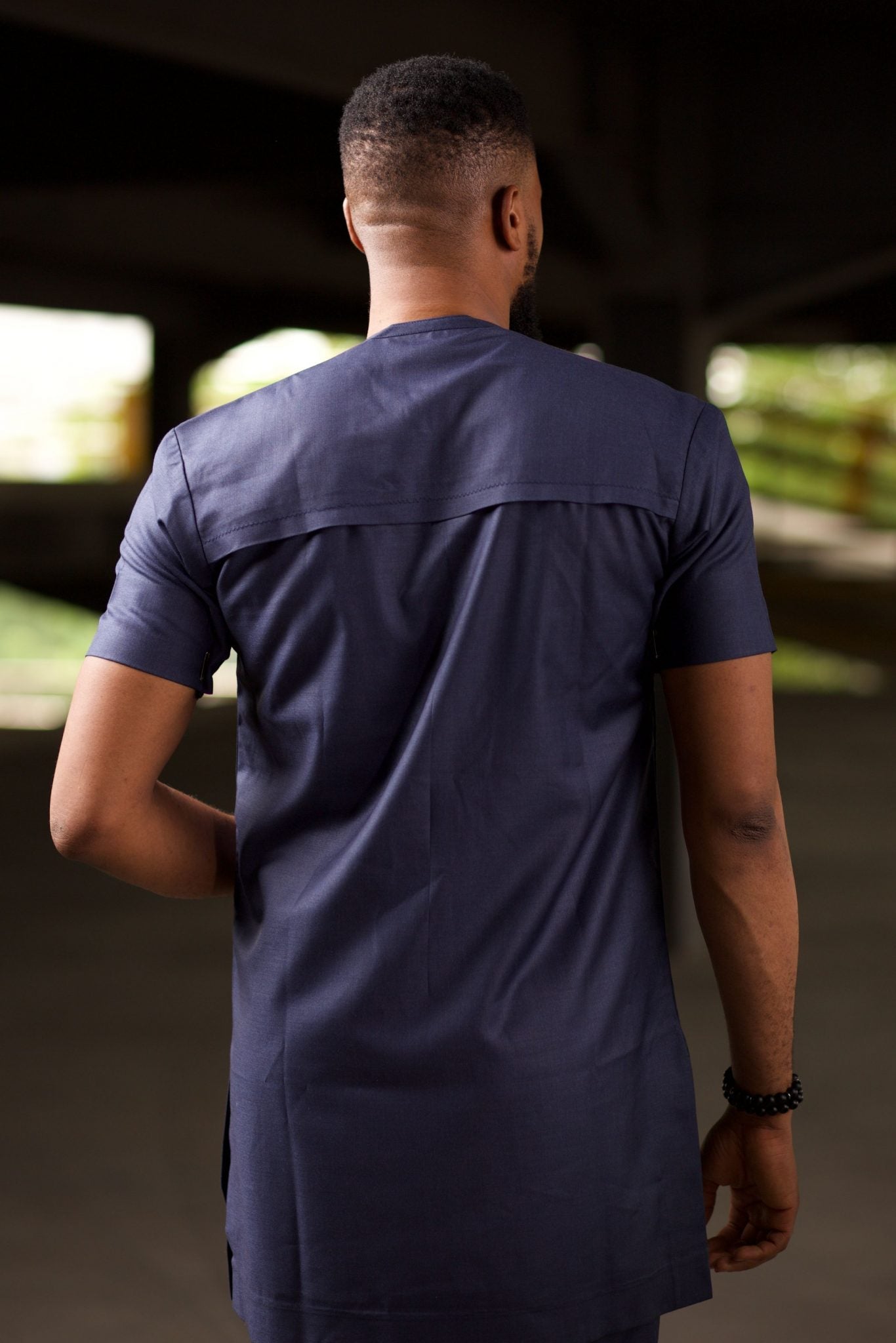 BASSEY Ankara Shirt, Blue