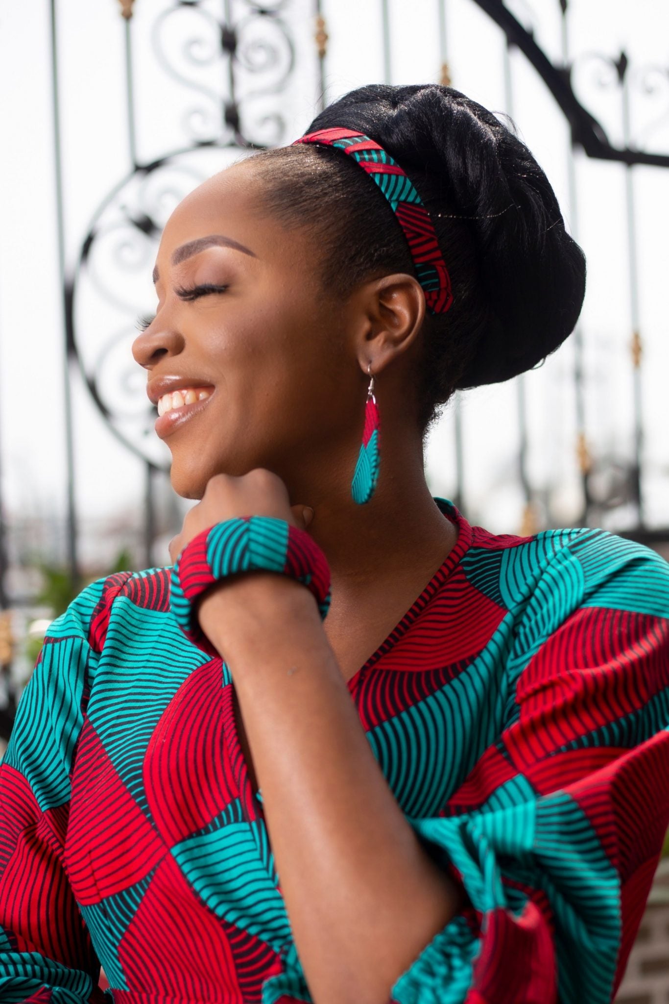 BEHATI Ankara Headband Jewellery Set — African print headband by Naborhi