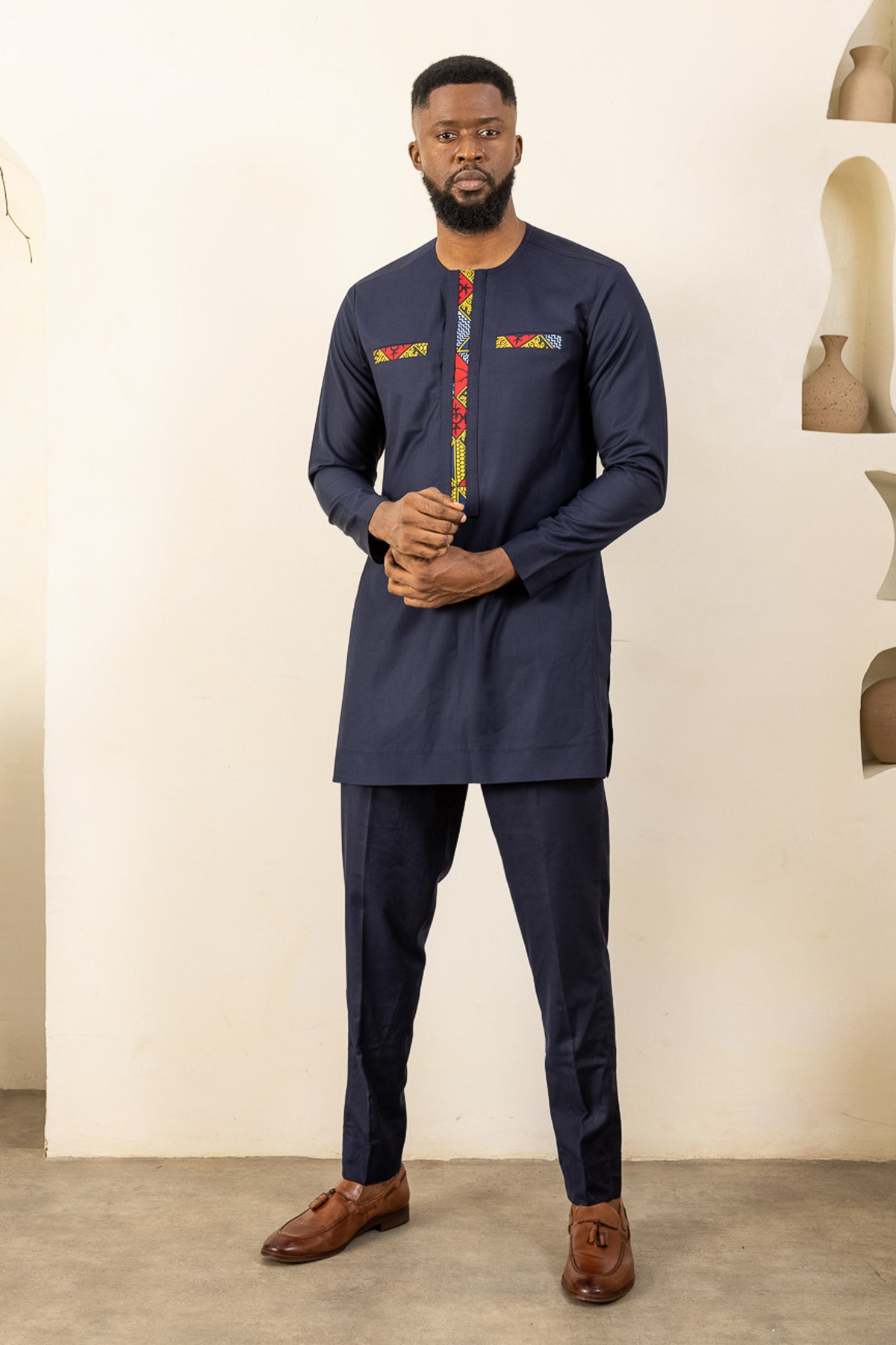 african dress for men Dayo Ankara Print Two Piece Mens Suit Size:14H Petals & Play quality African clothing set Naomi Biden Inspired Wedding