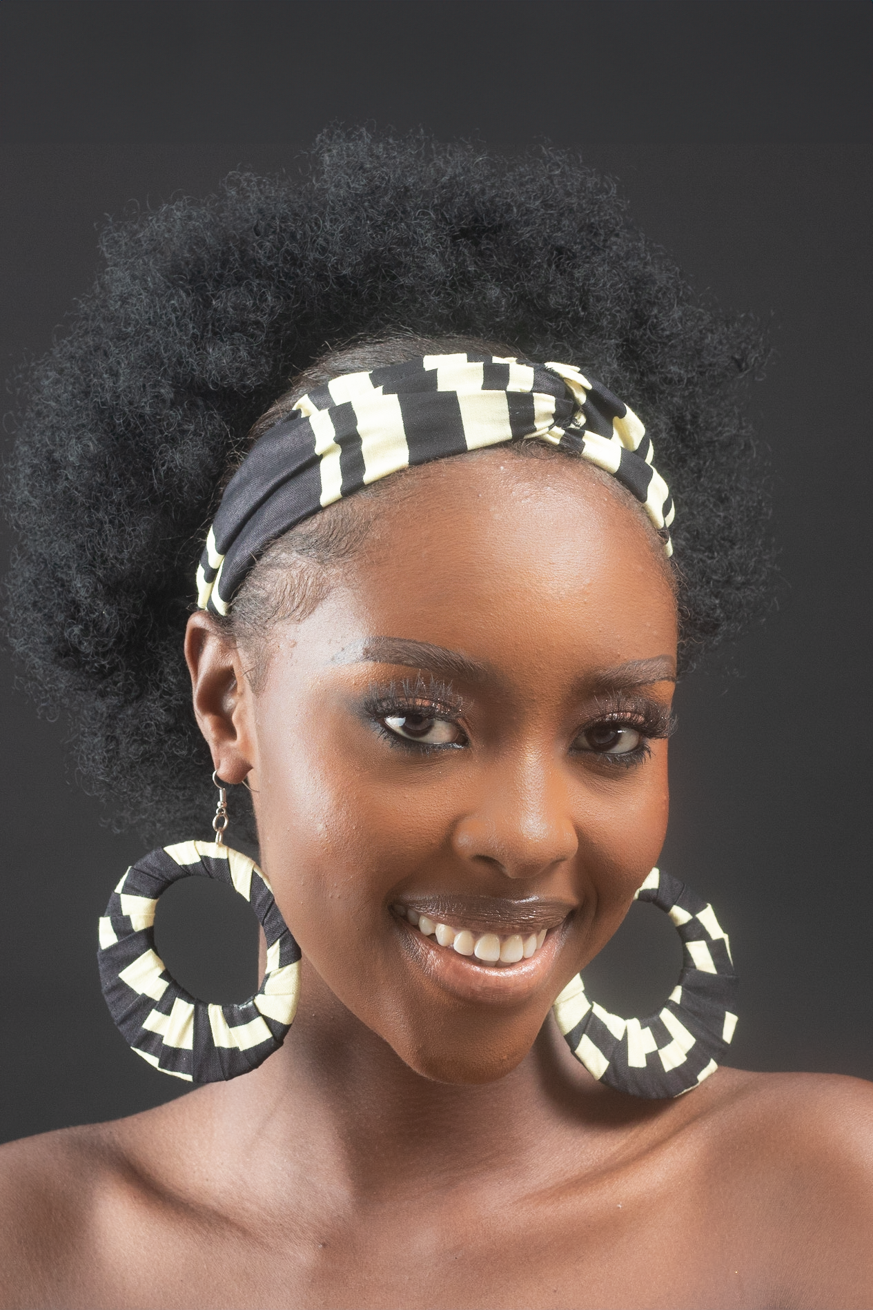 EMENE African Print Ankara Hoop Earrings