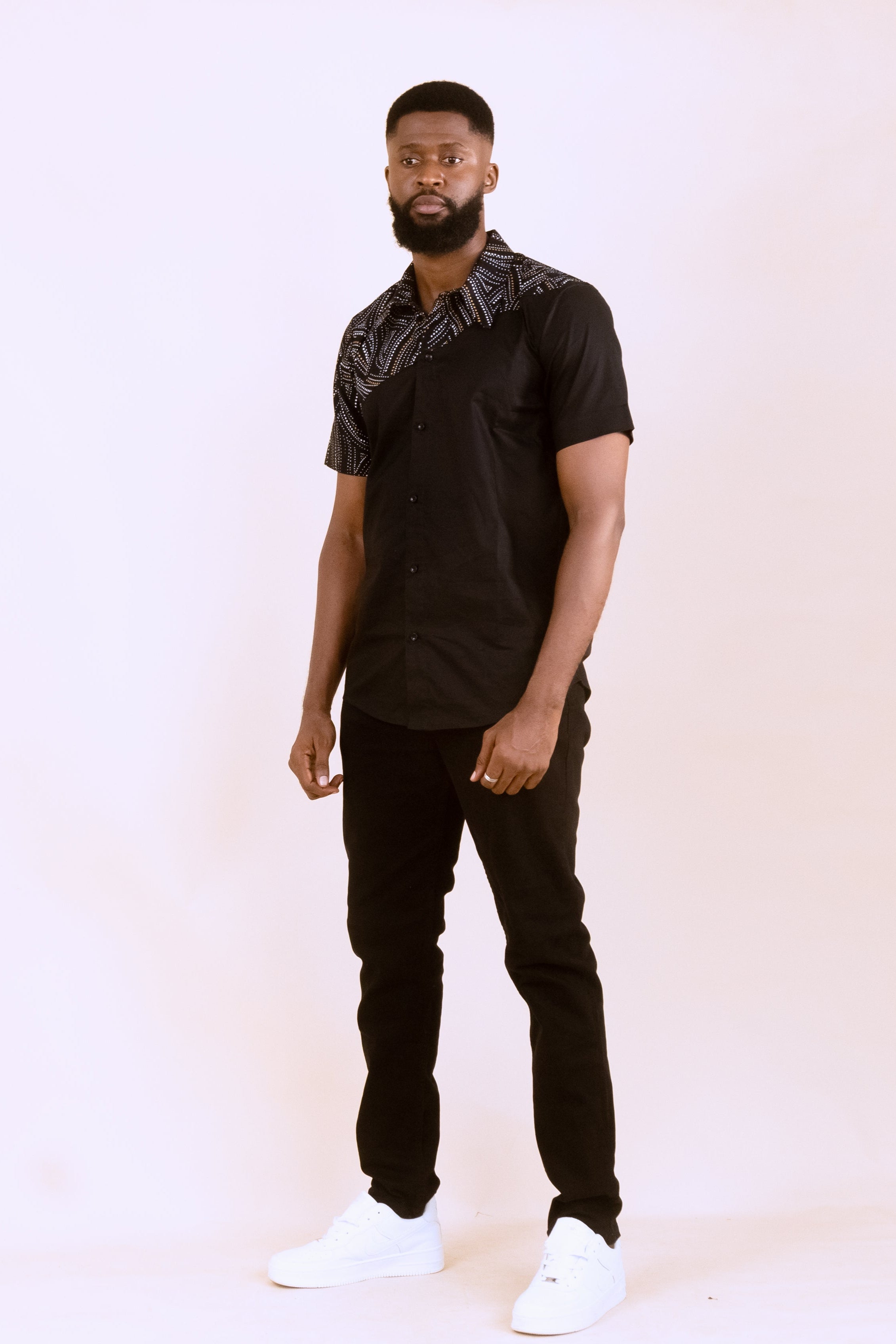 ENITAN – Ankara African Print Short Sleeve Shirt