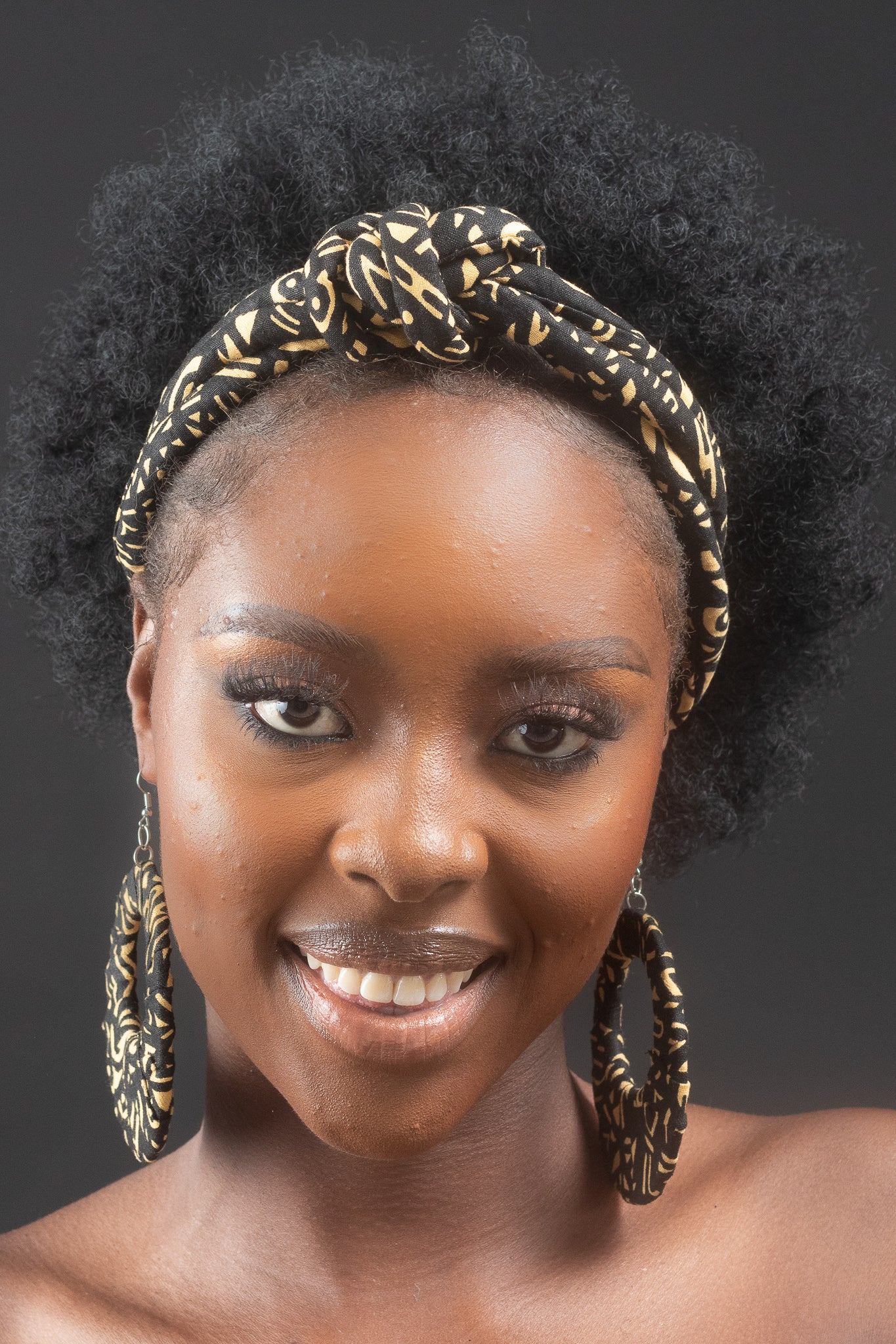 GBEMI African Print Ankara Hoop Earrings