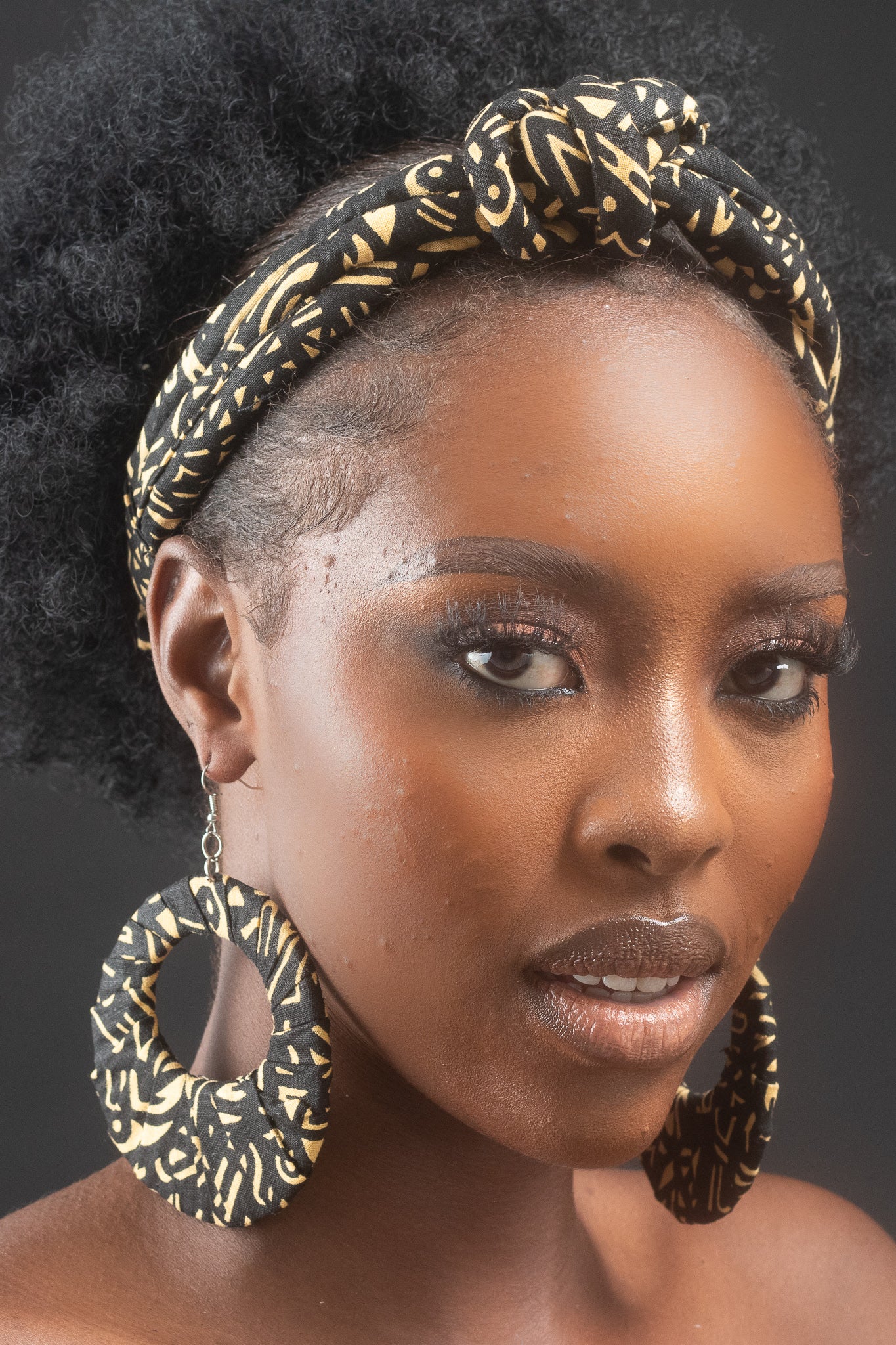 GBEMI African Print Ankara Hoop Earrings