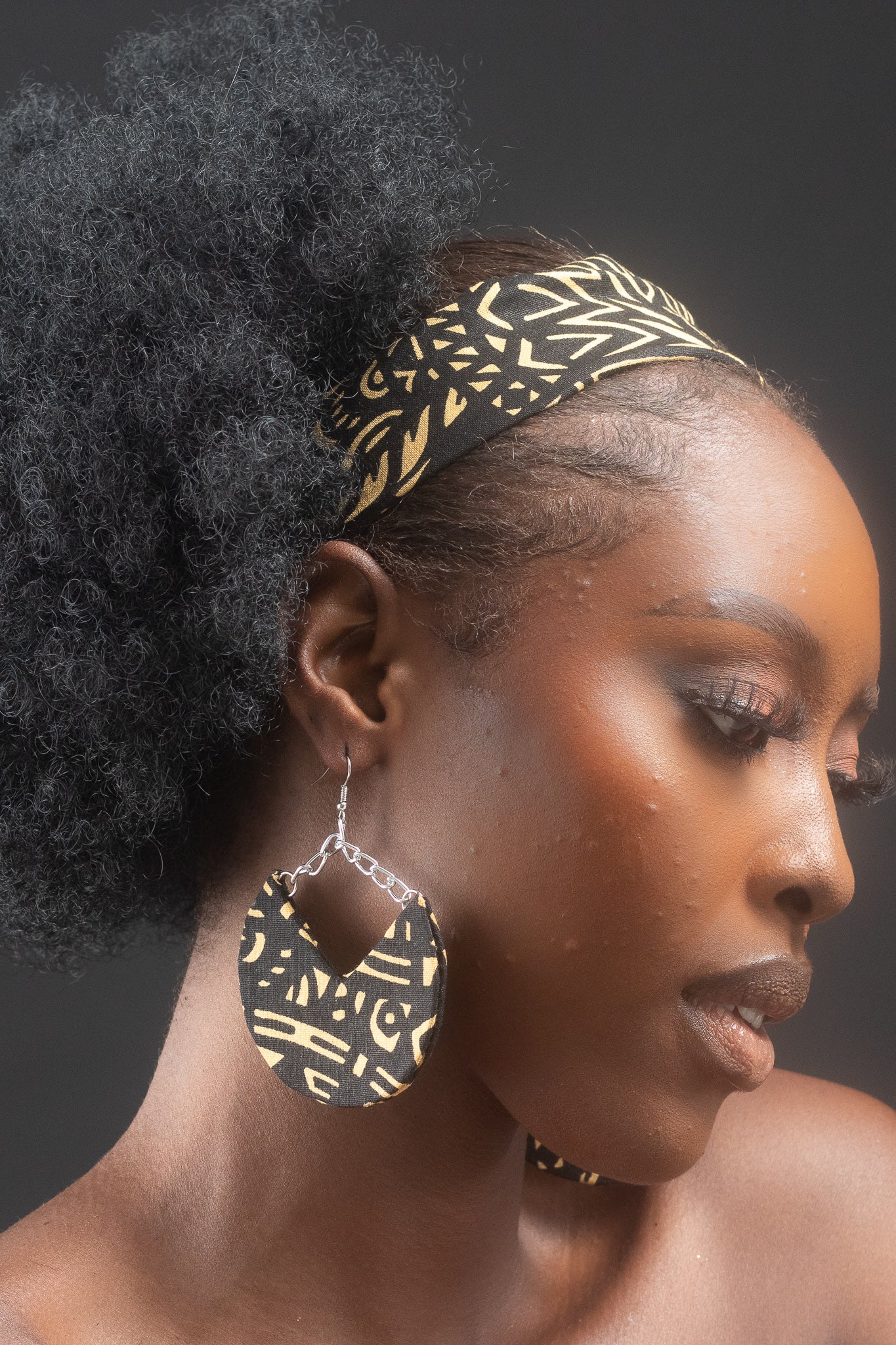 GBEMI African Print Ankara Chain Earrings