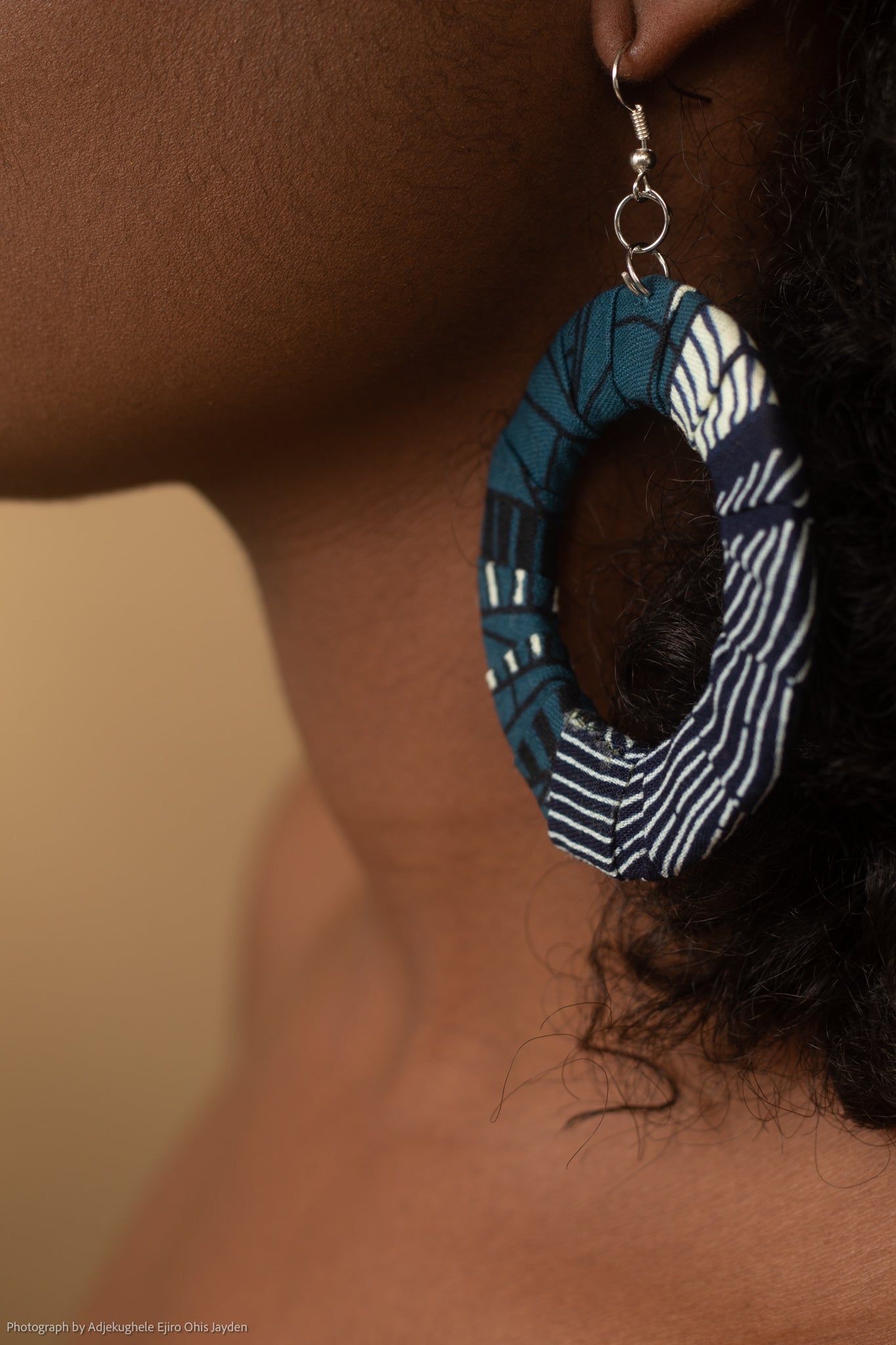 HANIFA African Print Hoop Earrings