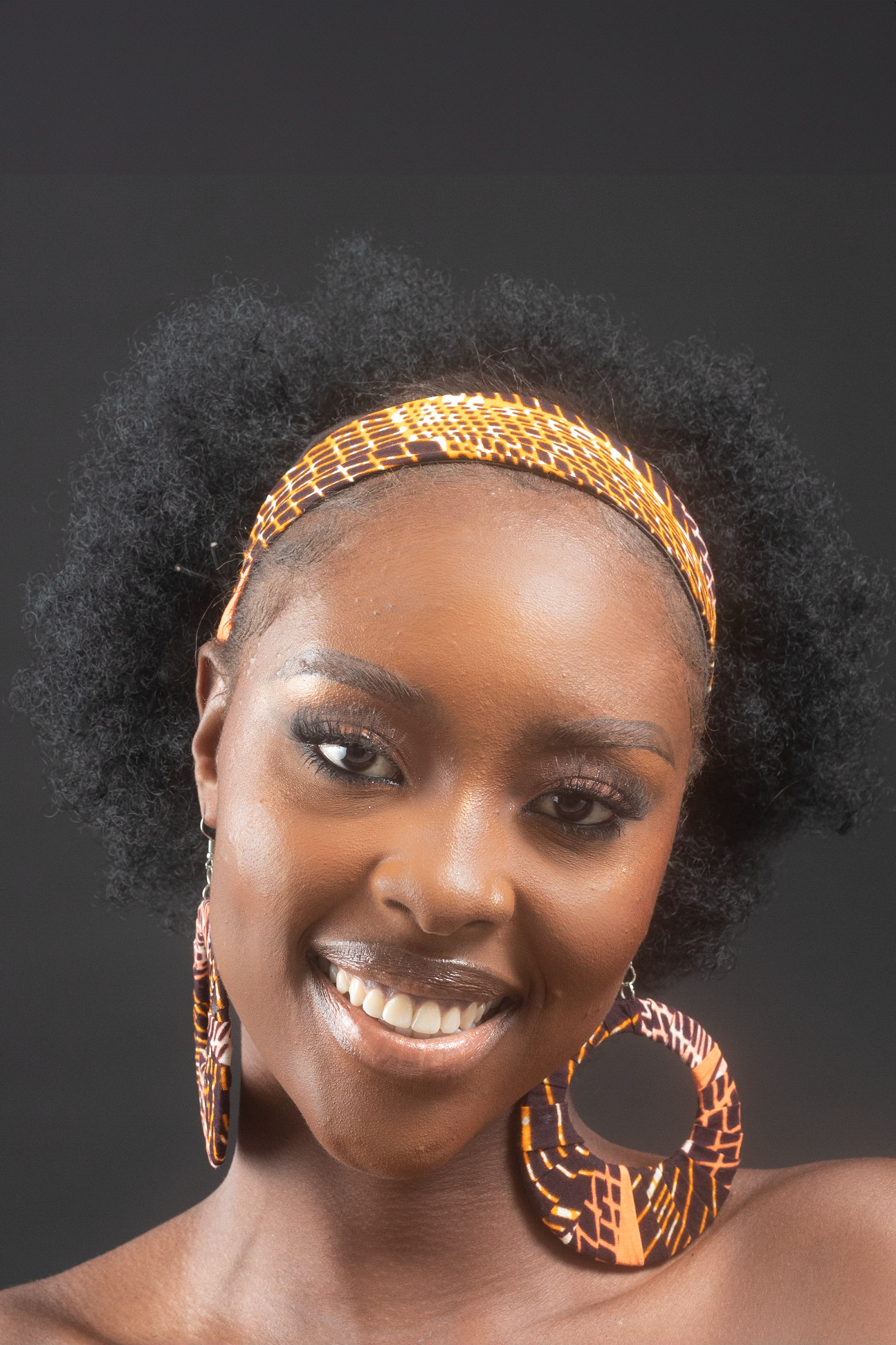 HAWIA  African Print Ankara Hoop Earrings