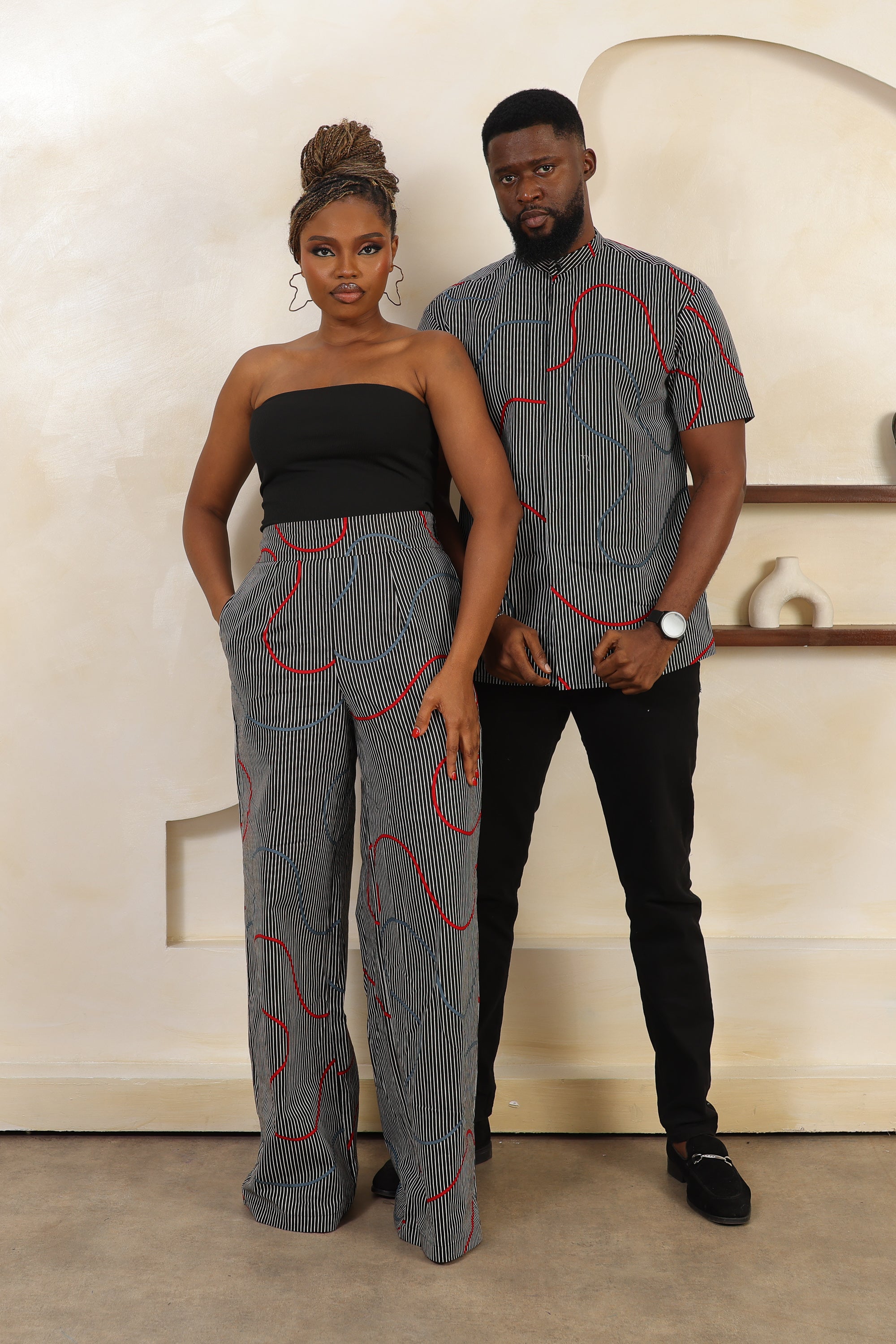 ILA Stripe High Waist Palazzo Trousers - Women