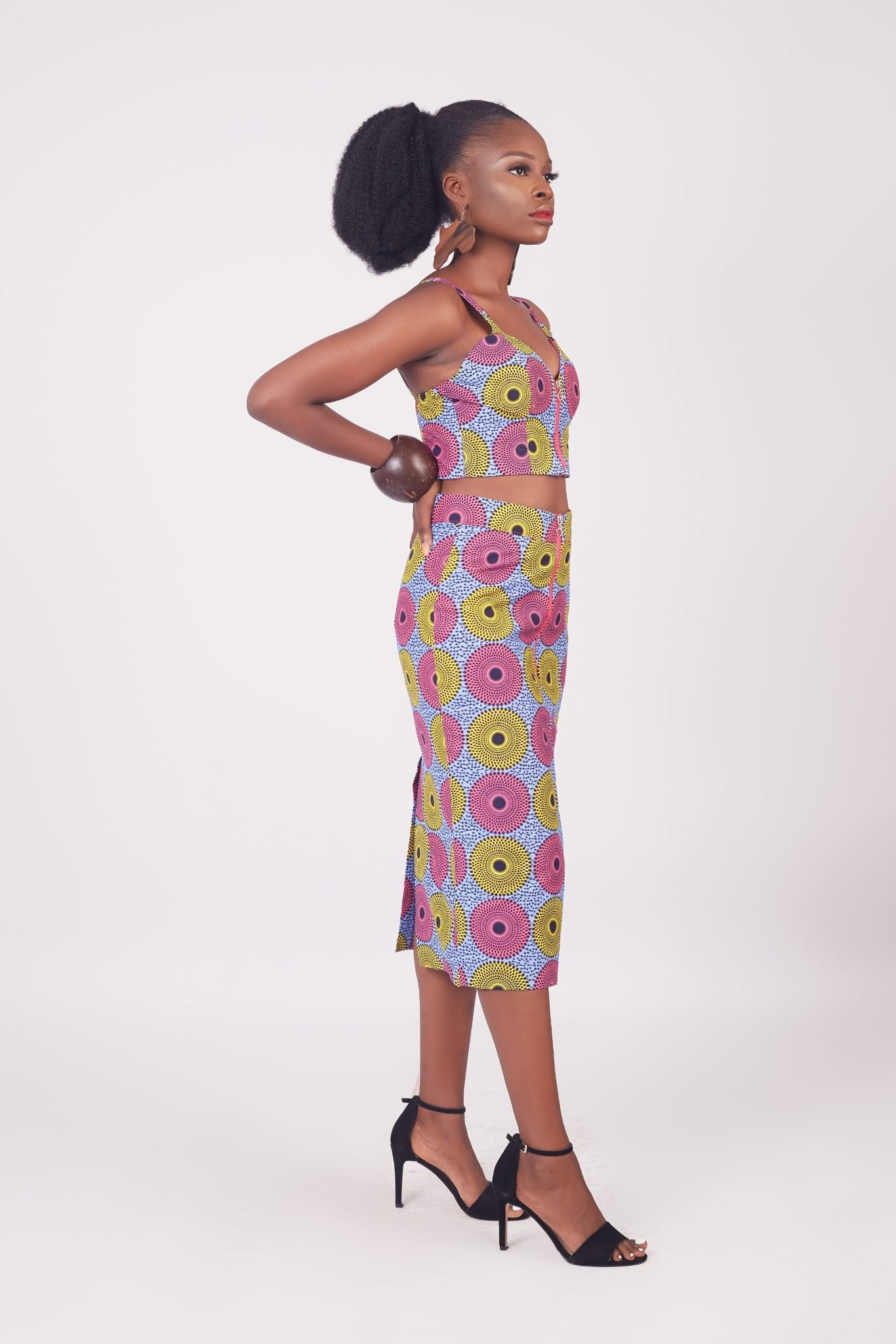 JAITA African Print Ankara Crop Top with Zip Front