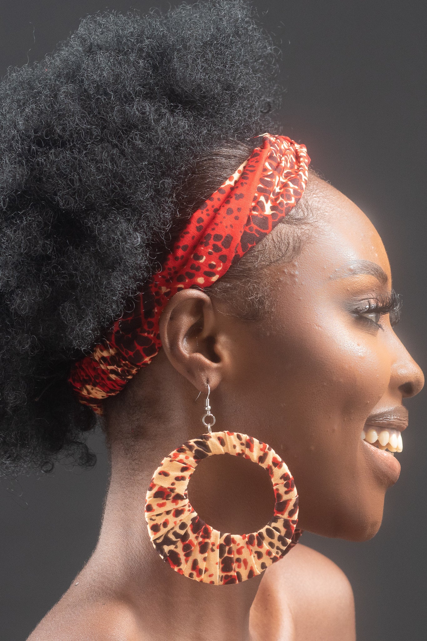 KABILI African Print Ankara Hoop Earrings