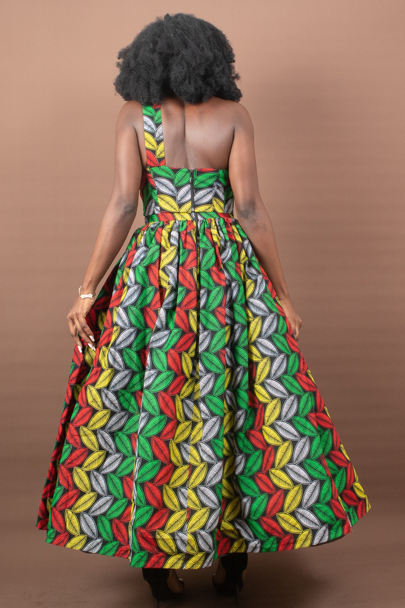 KEFIRAH African Print Ankara One Shoulder Crop Top