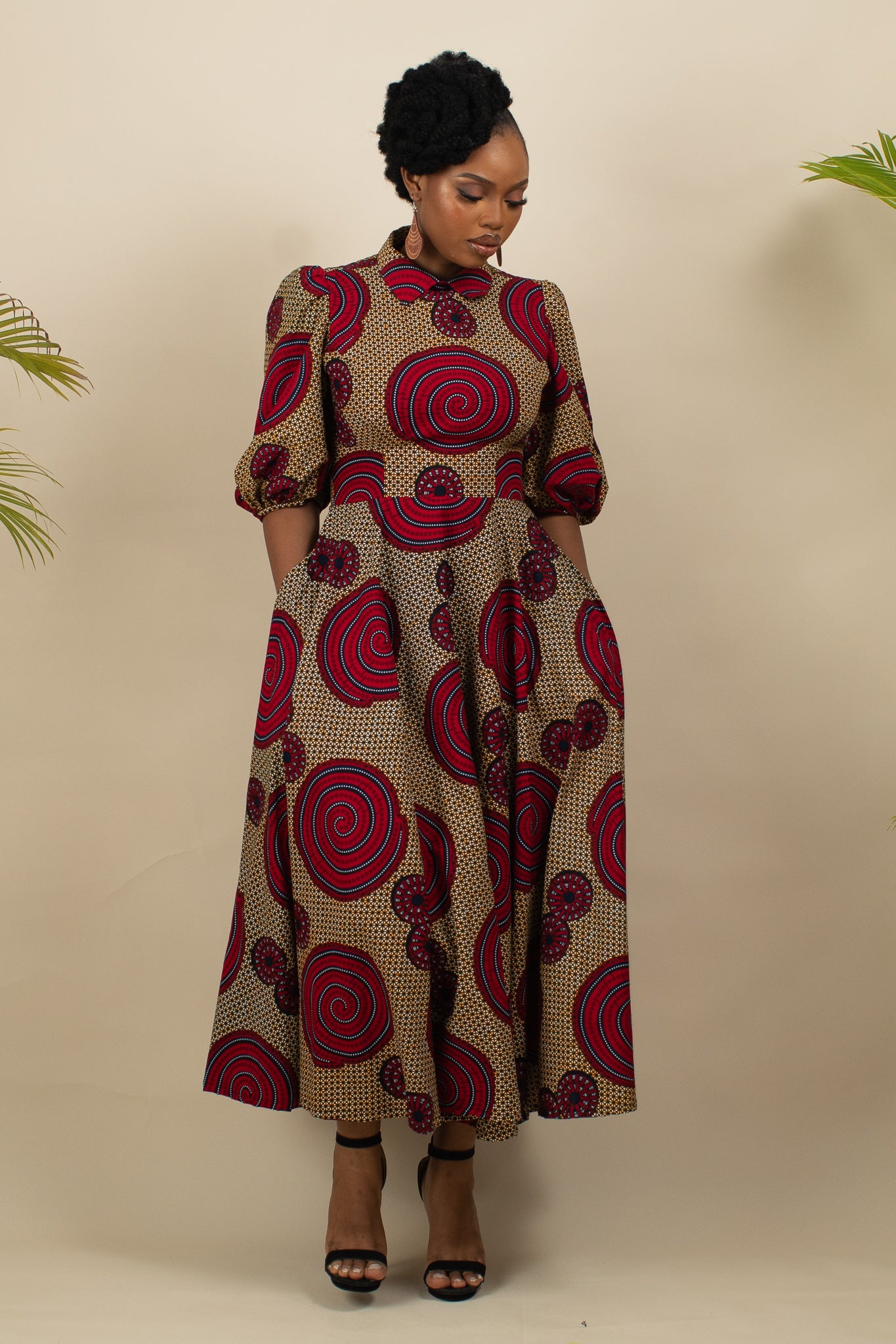Kianga African Print Ankara Midi Dress