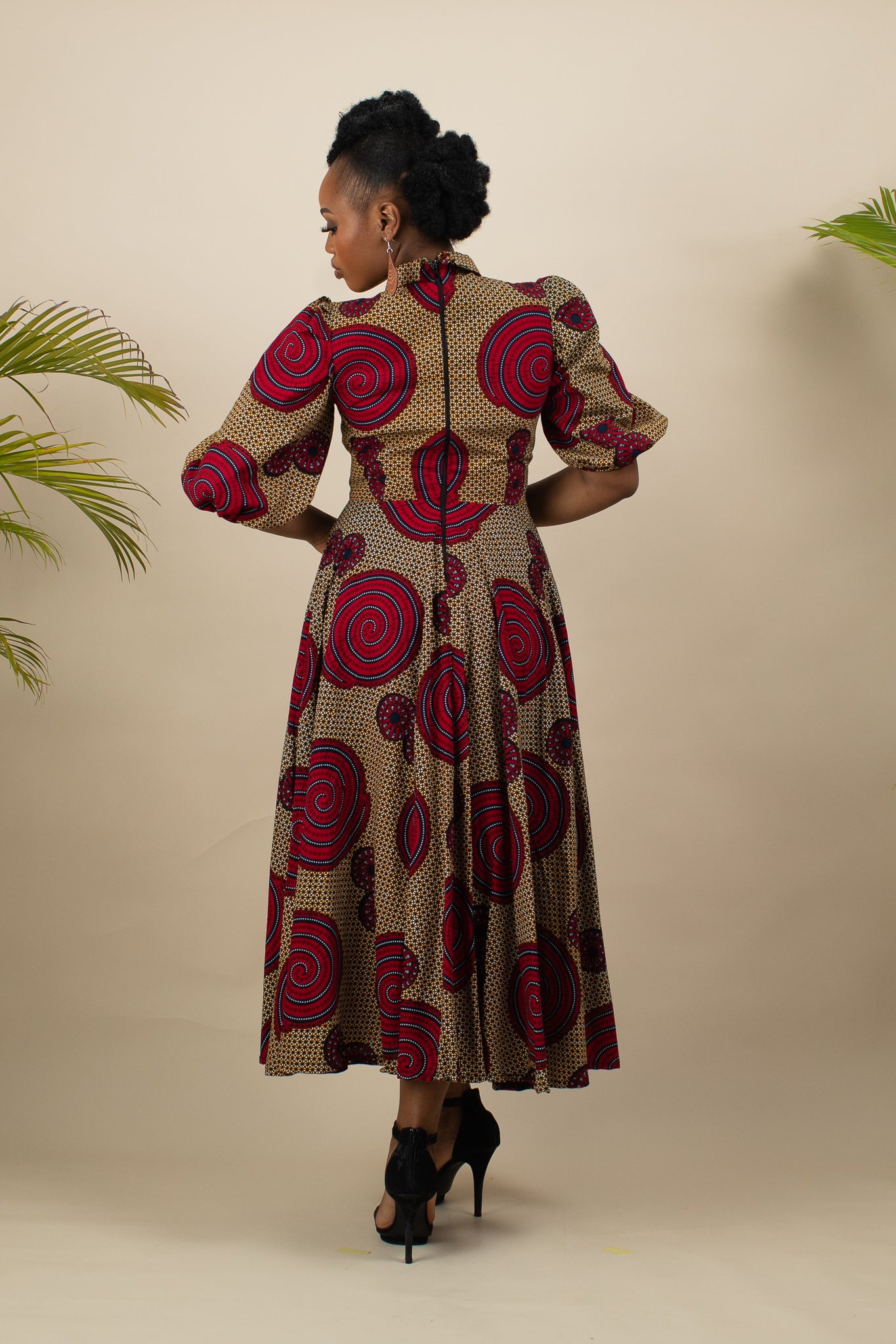 Kianga African Print Ankara Midi Dress