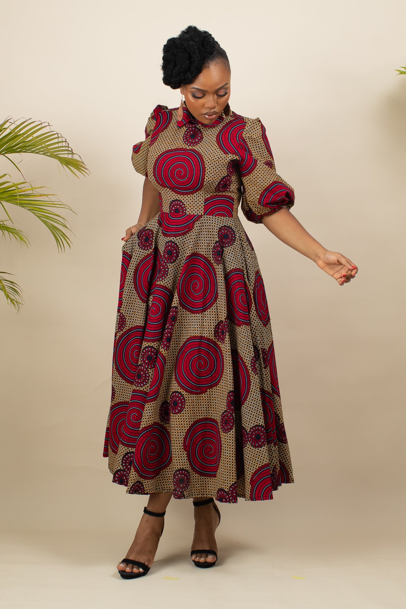 Kianga African Print Ankara Midi Dress