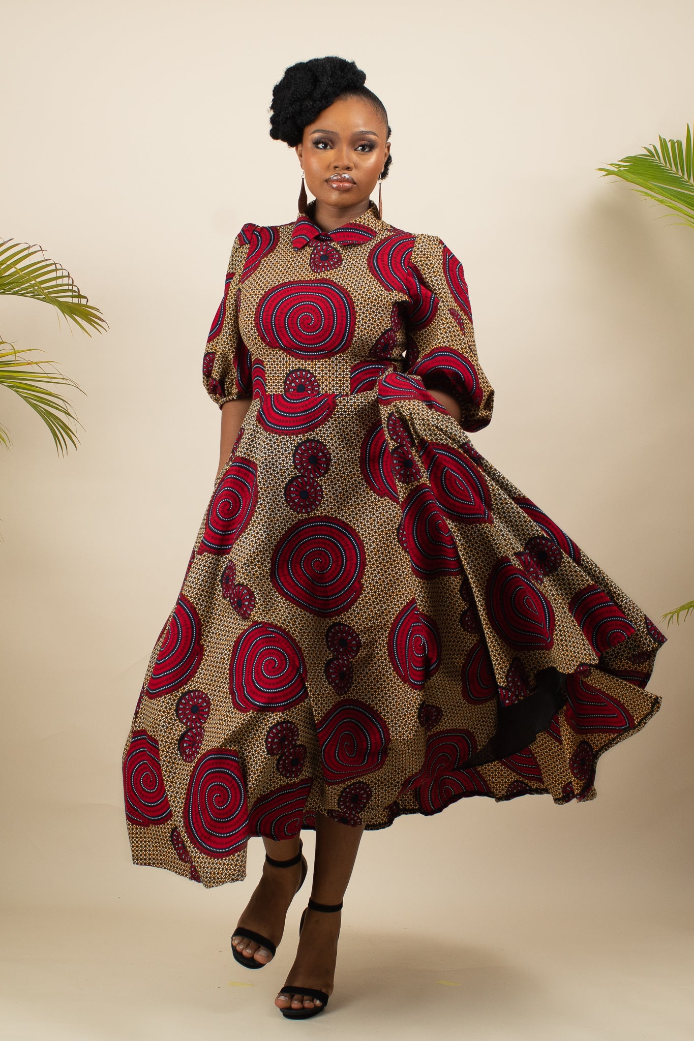 Kianga African Print Ankara Midi Dress