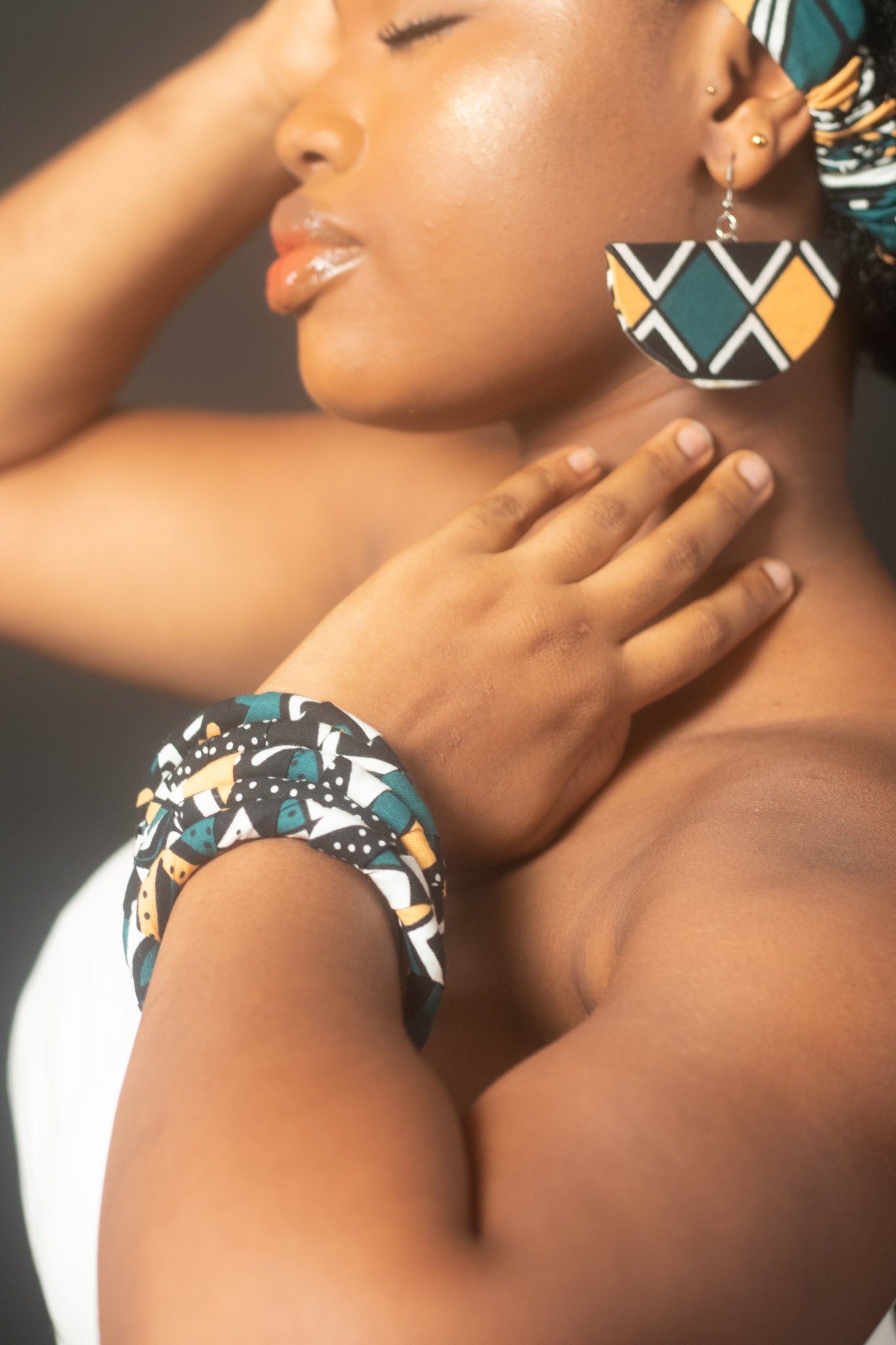 KIJANA African Print Ankara Bangle Set
