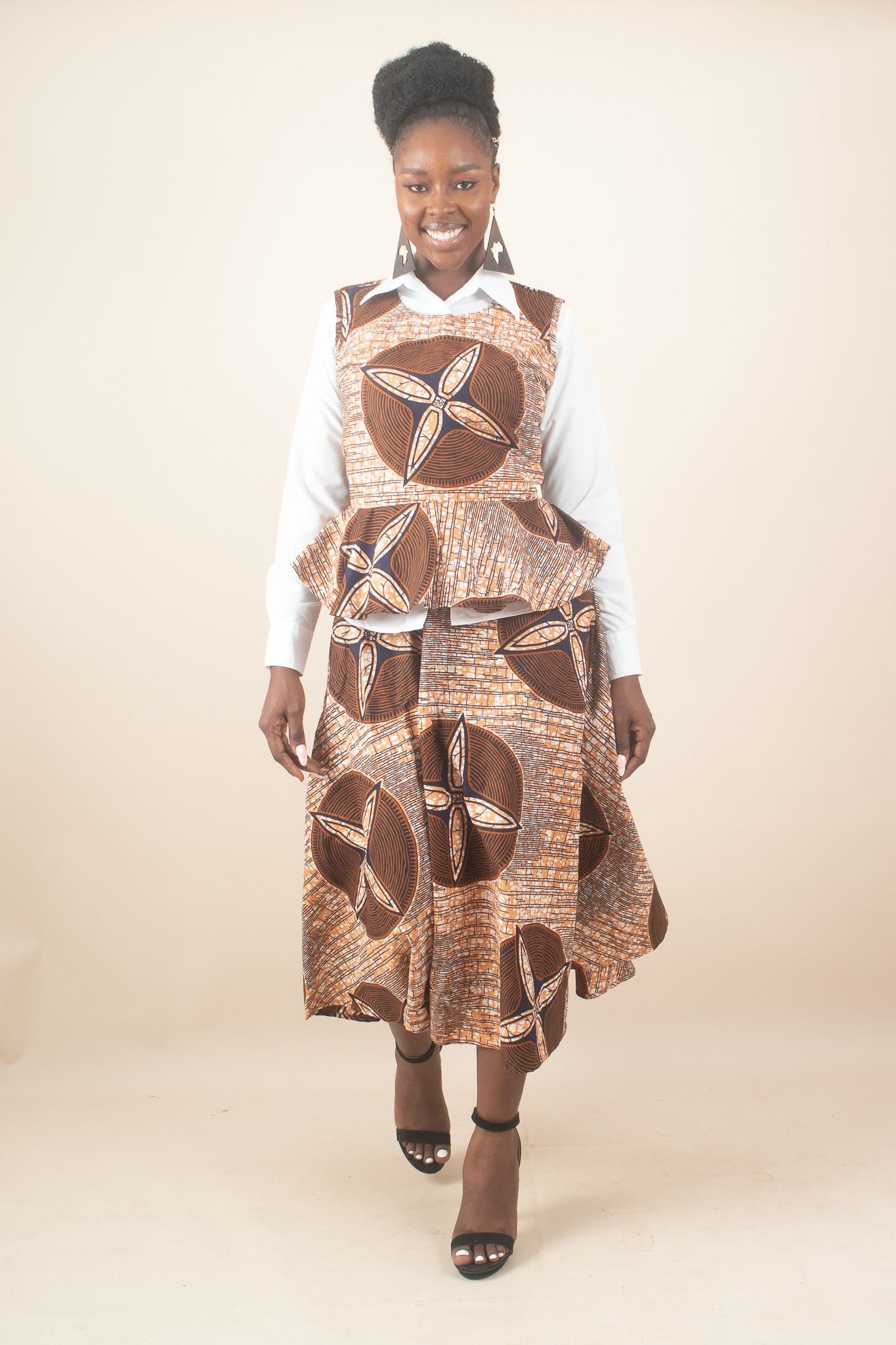 LASHE Ankara Peplum Top — African print top by Naborhi