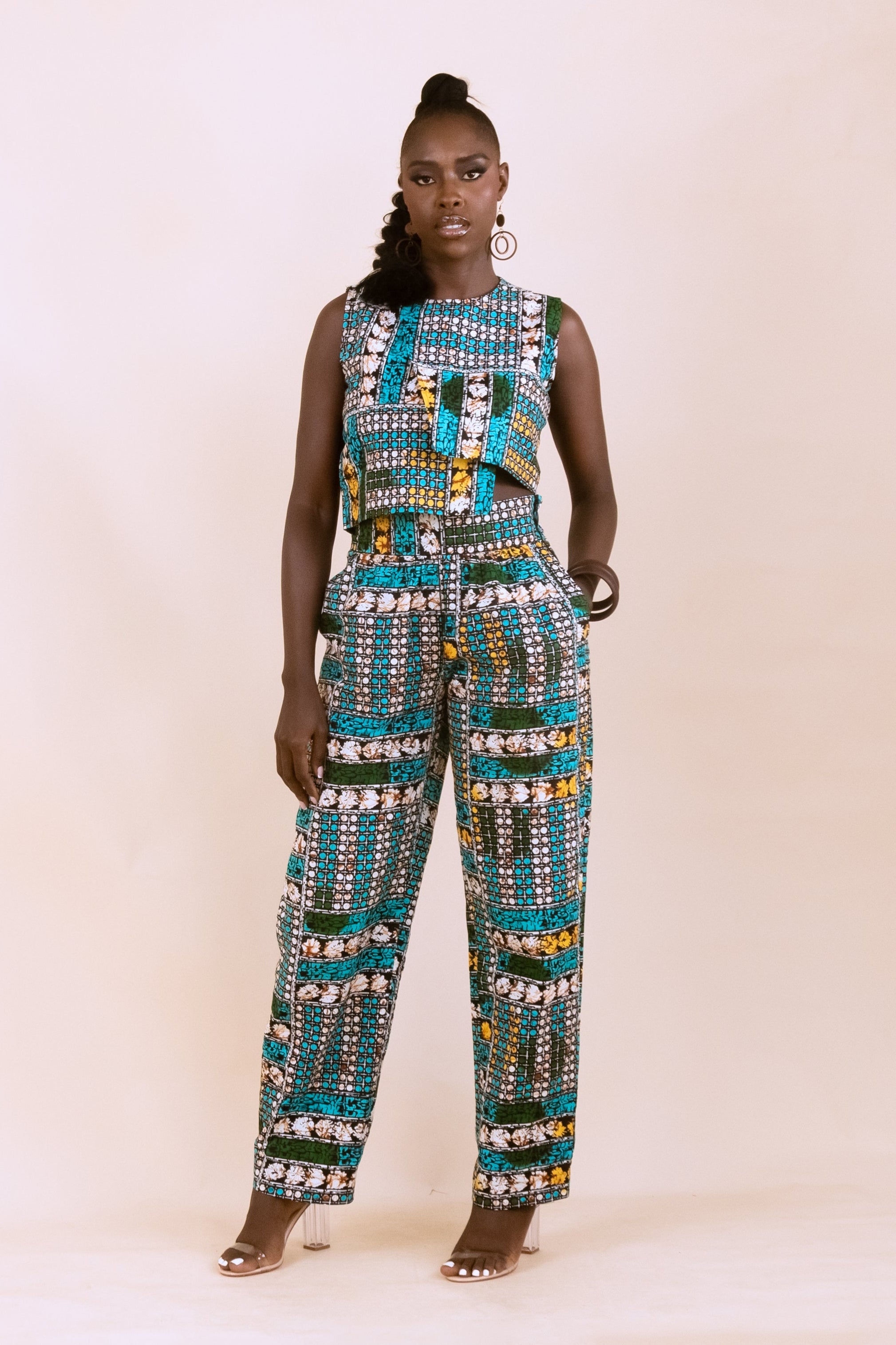 MAKEDA Ankara Slim Fit Trousers — African print trouser by Naborhi