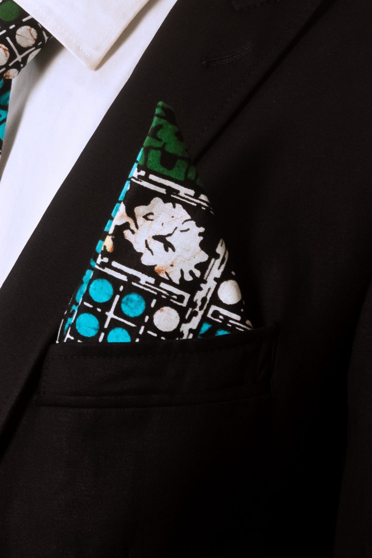 MAKEDA – Ankara African Print Mens Pocket Square