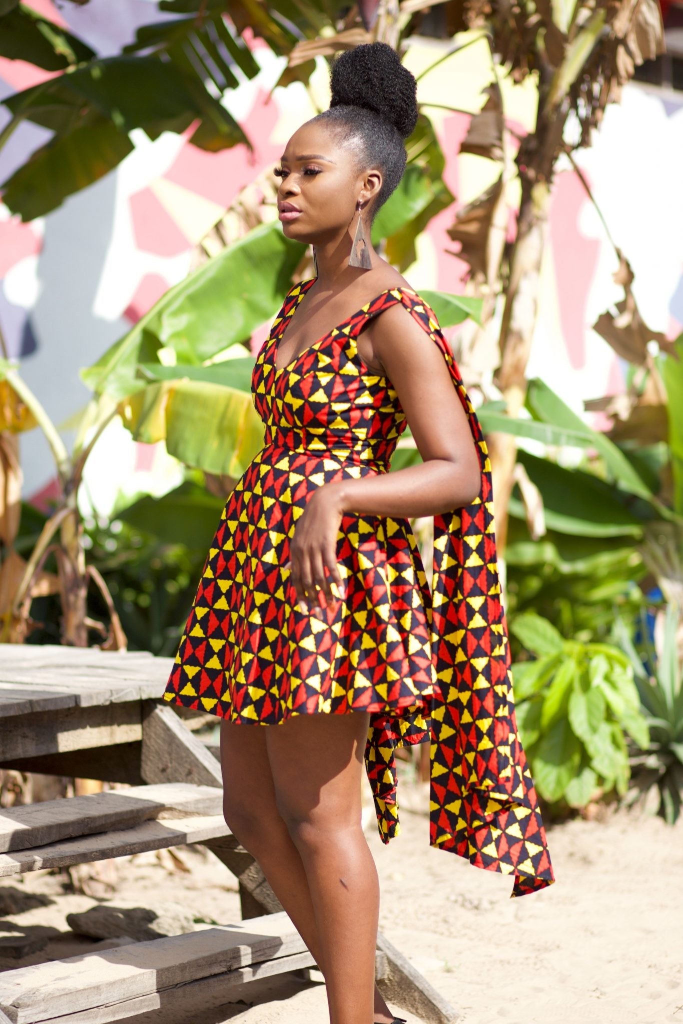 MEZIA Ankara Cape Dress