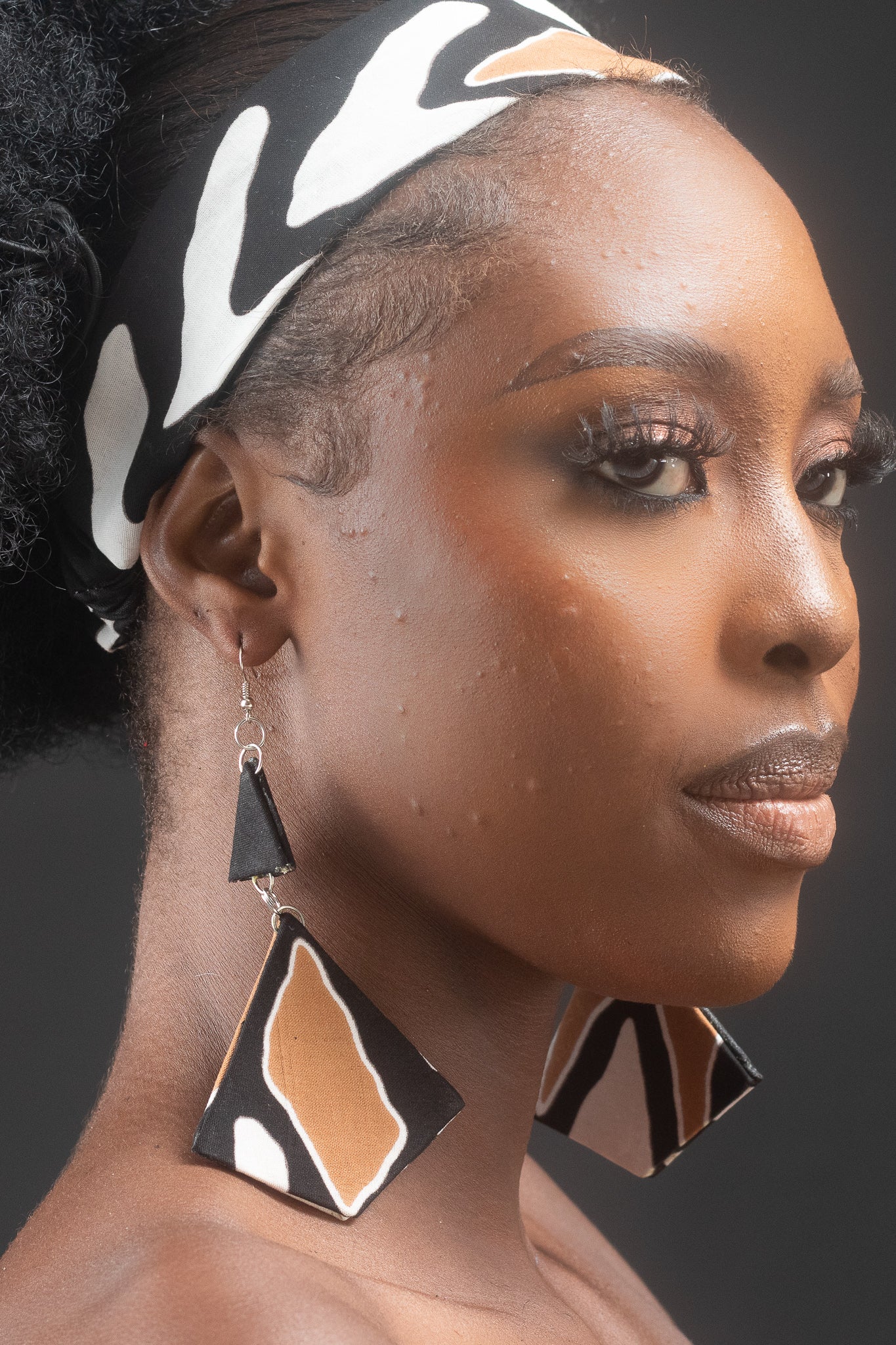 MFON African Print Ankara Diamond Earrings