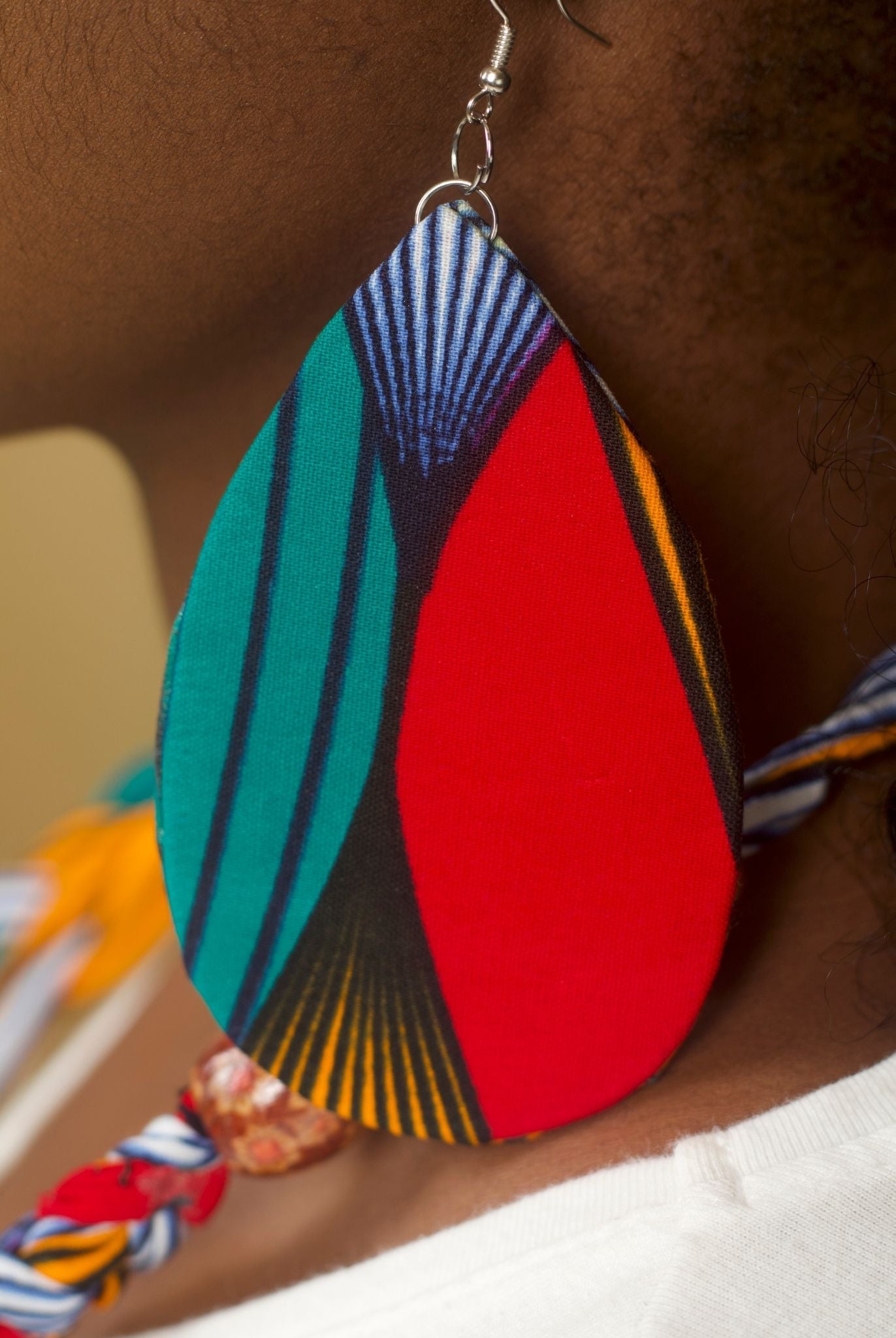 NZINGA African Print Ankara Teardrop Earrings